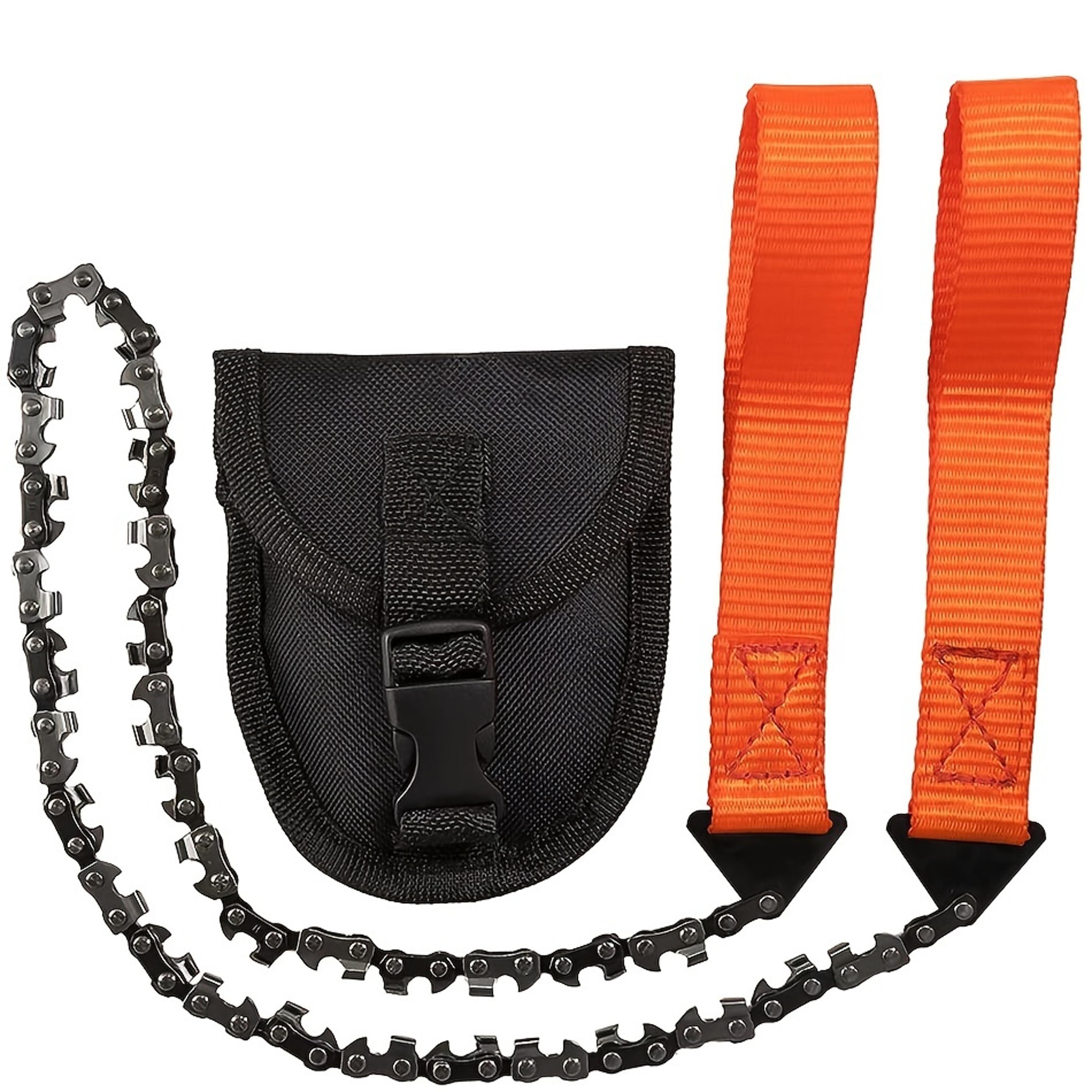 portable pocket chainsaw manual camping saw with storage bag