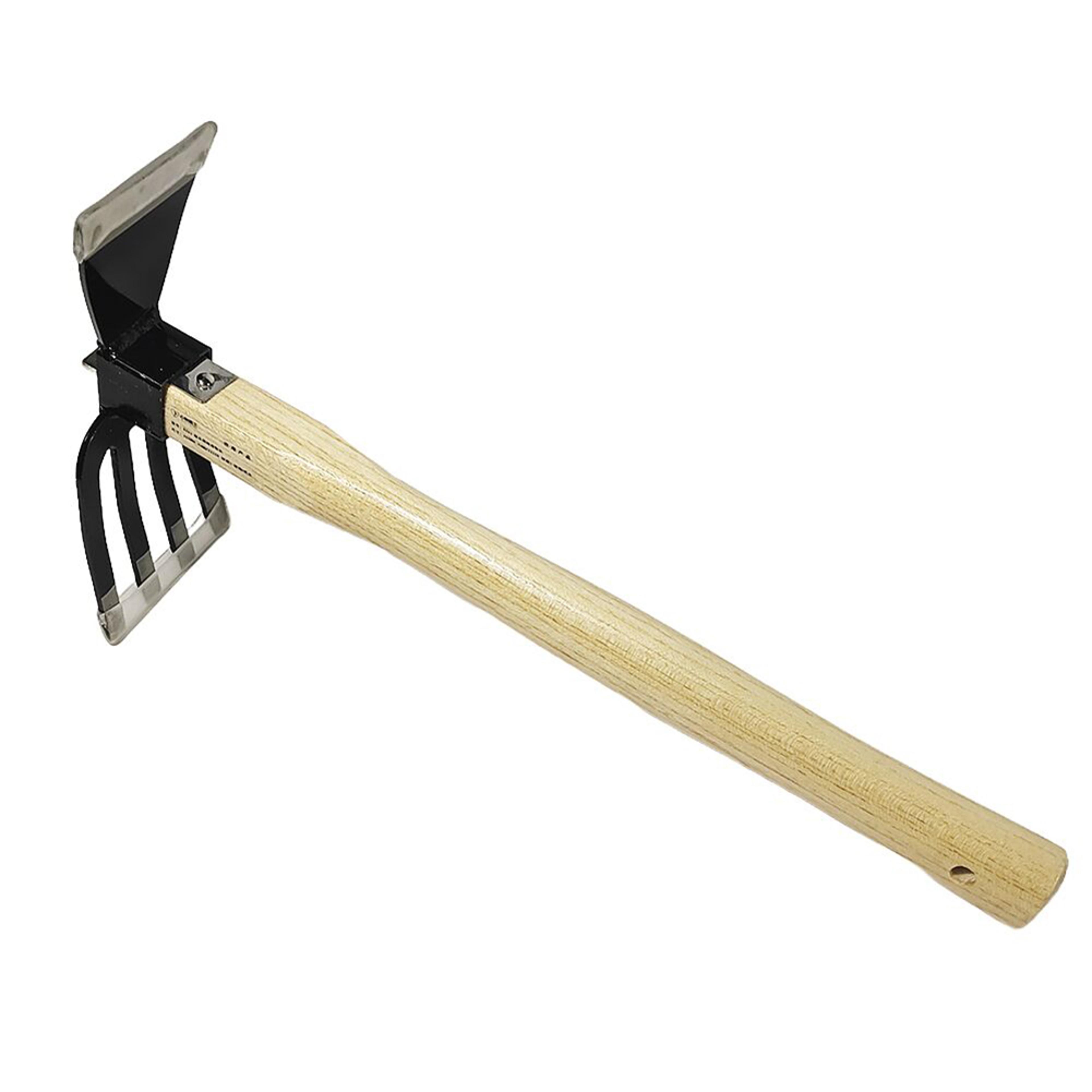wooden handle garden rake cultivator mini hoe for weeding and soil tilling