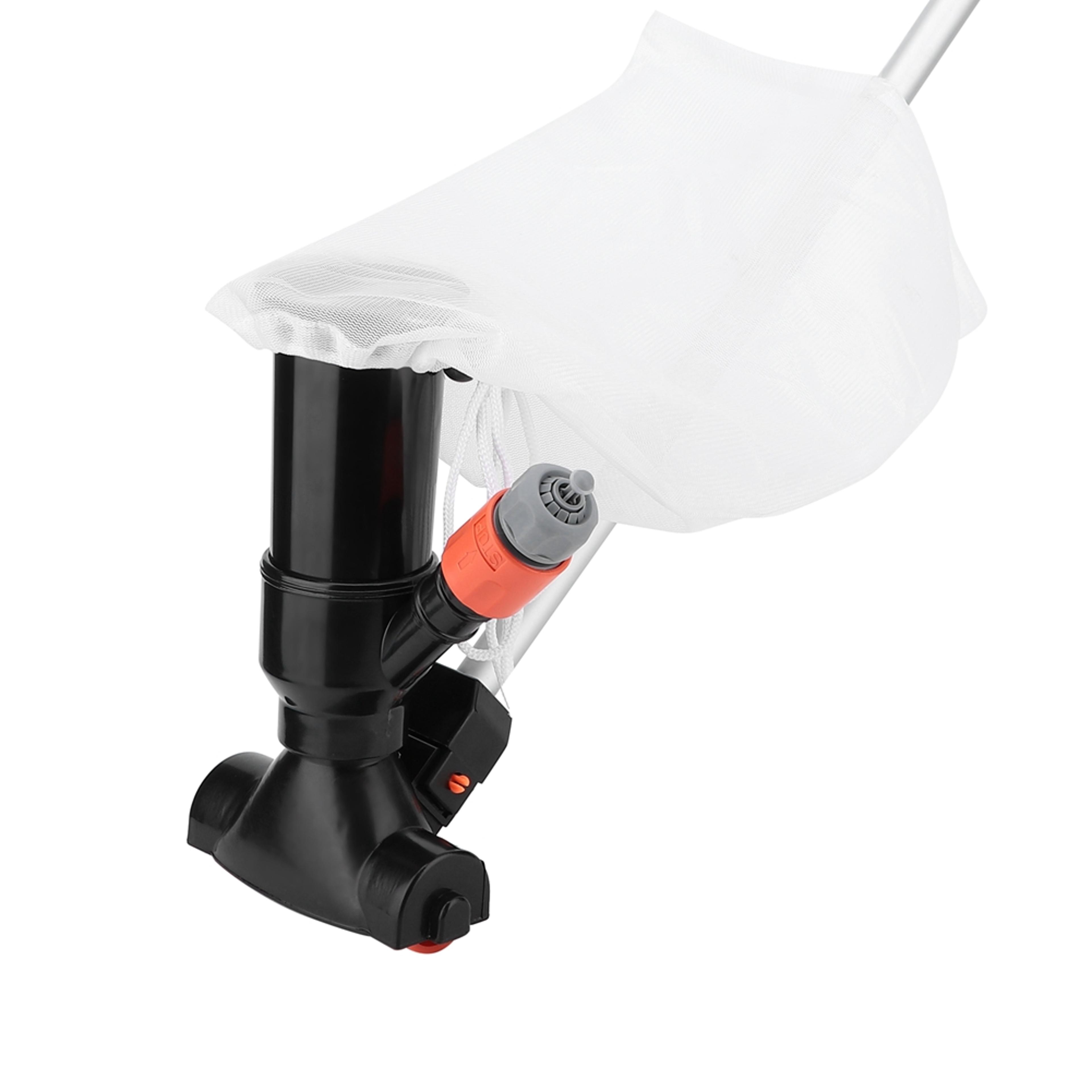 portable pool vacuum cleaner with garden hose suction and mesh debris bag