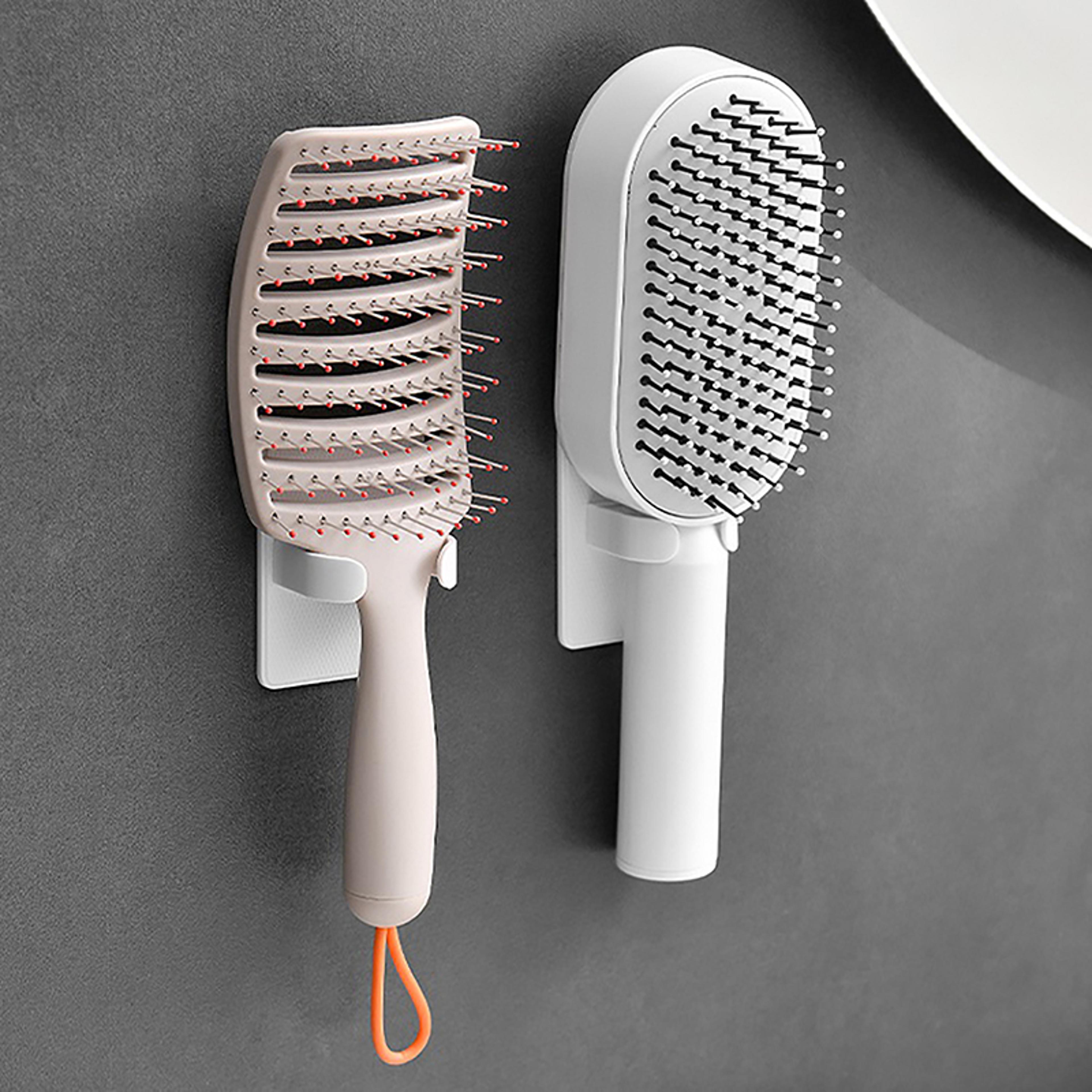 wall mounted comb holder bathroom hair brush razor and hair clip organizer