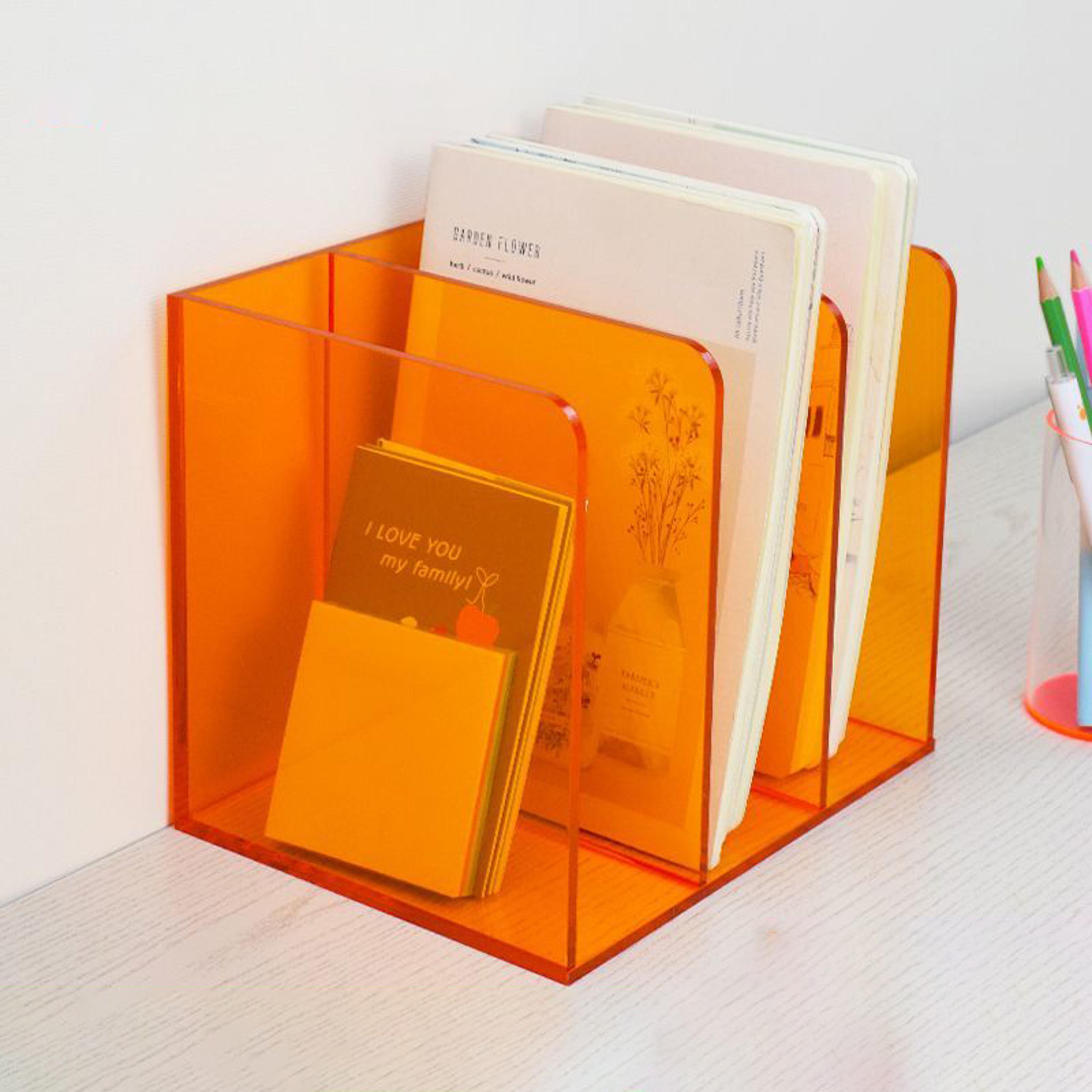 clear acrylic file organizer slot desk organizer and document holder