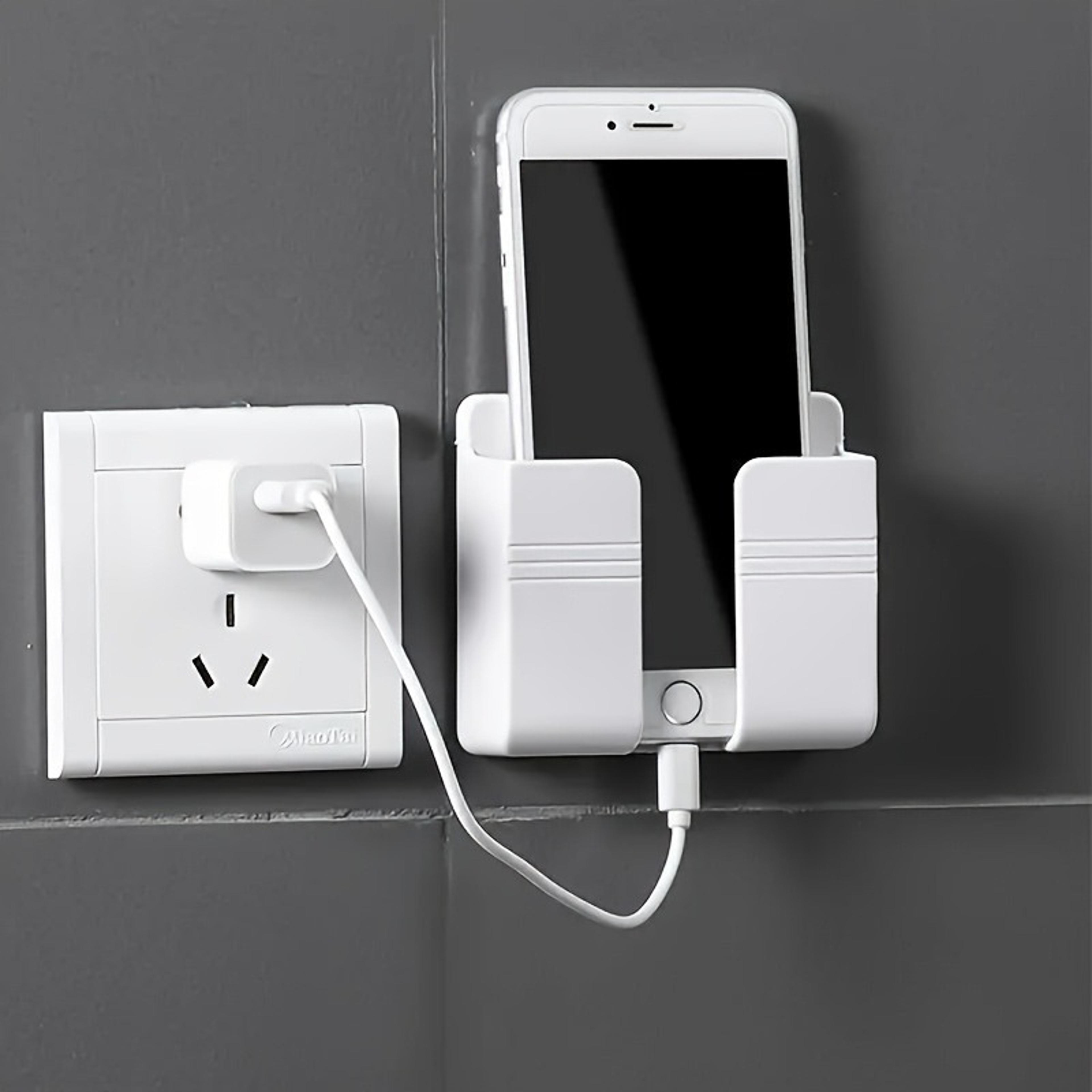 wall mounted phone holder and bedside charging organizer