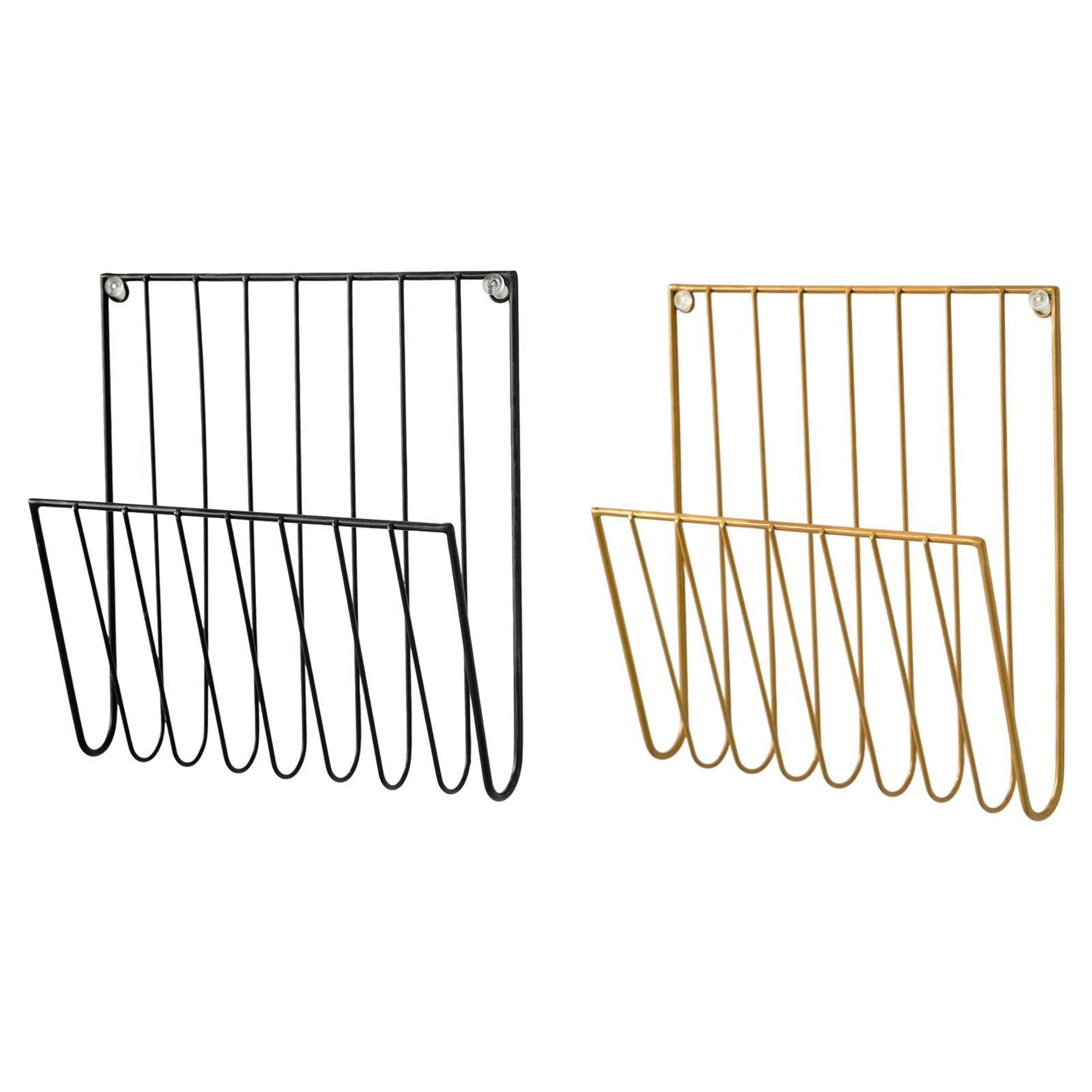 wall mounted file organizer and magazine rack for mail, papers and folders