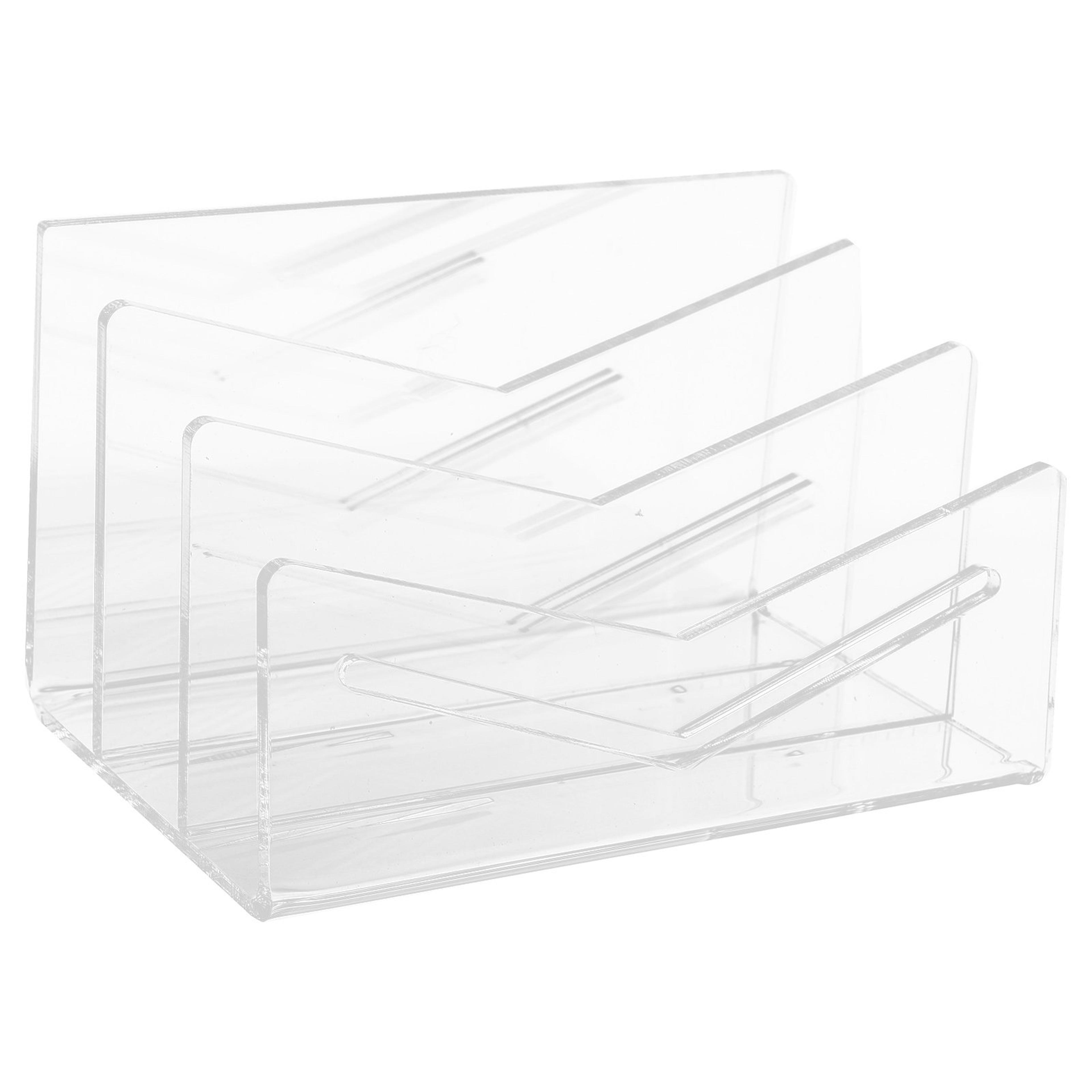compartment acrylic file organizer and desktop mail sorter
