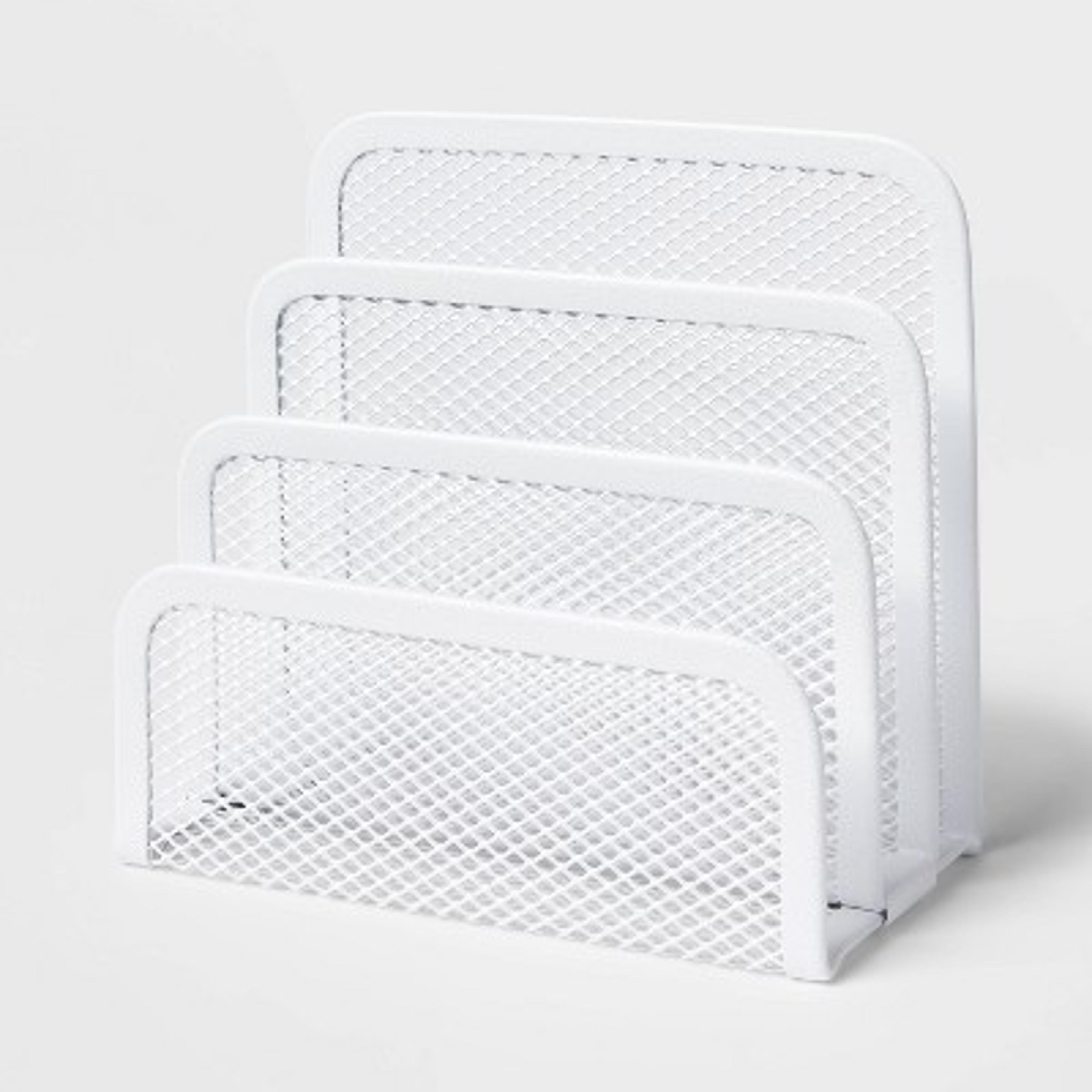tier mesh letter sorter white steel desk organizer and mail organizer