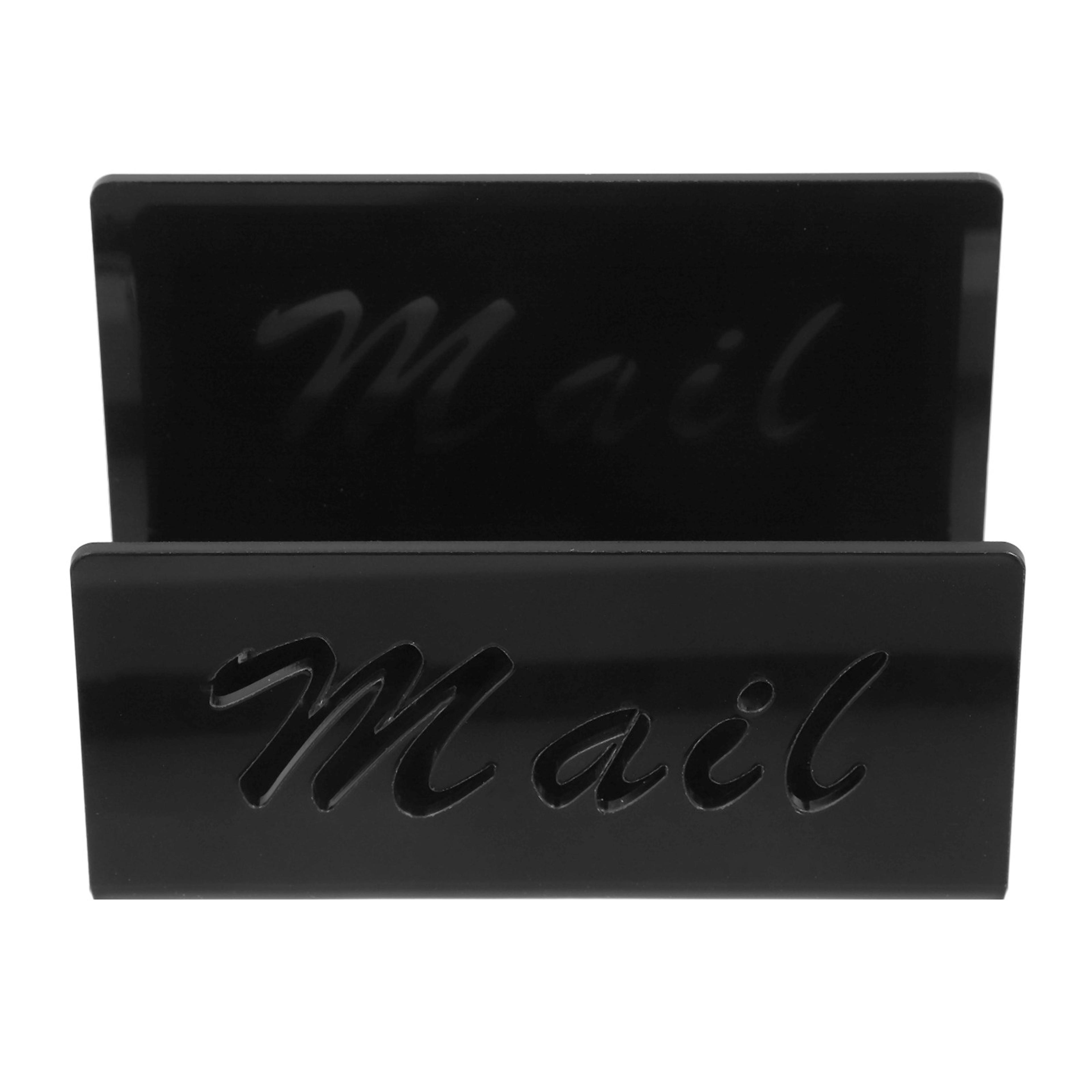 clear acrylic mail organizer and desktop letter holder