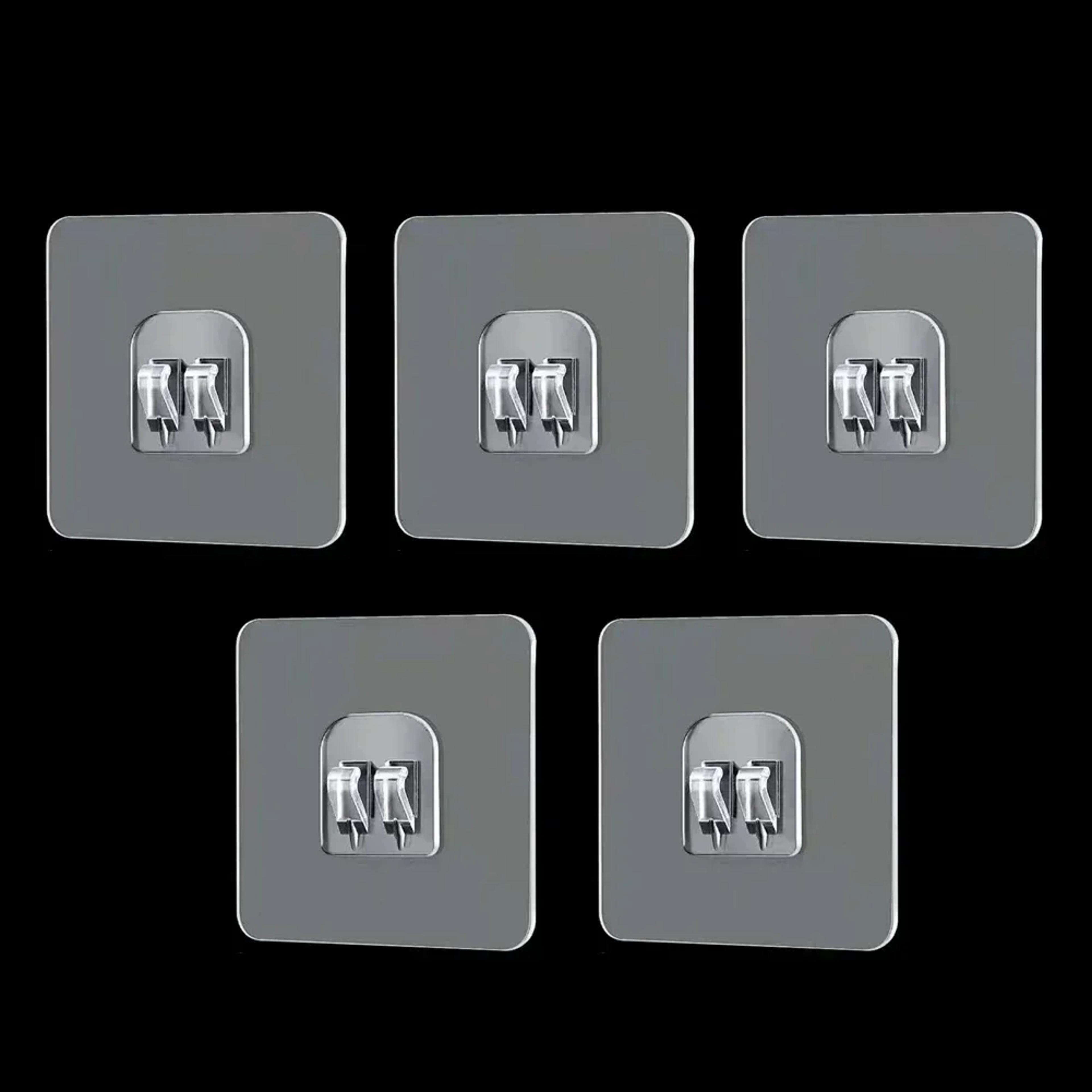 adhesive wall hooks for wire shelves no drill transparent mounts