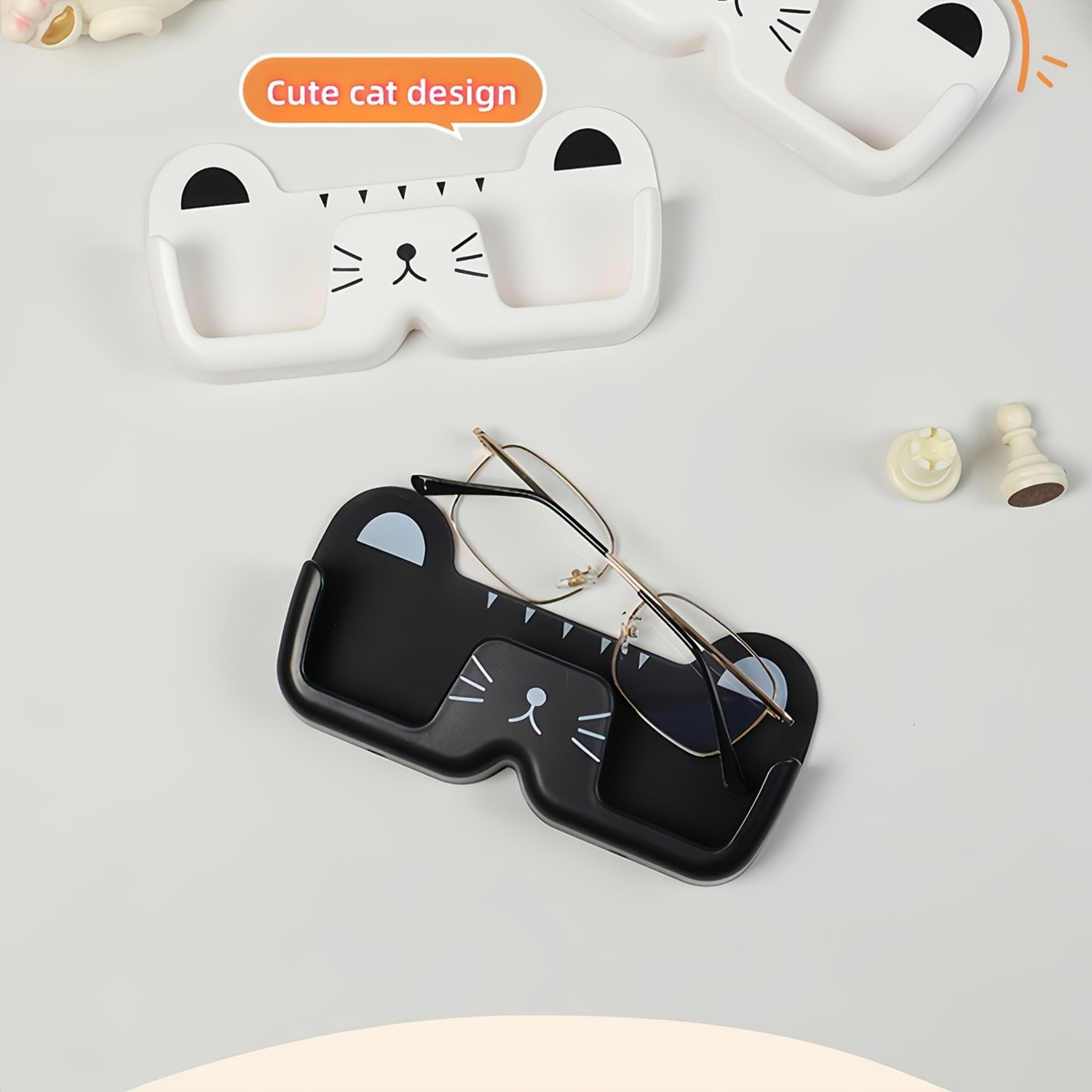 cat wall mounted glasses holder punch free sunglasses organizer