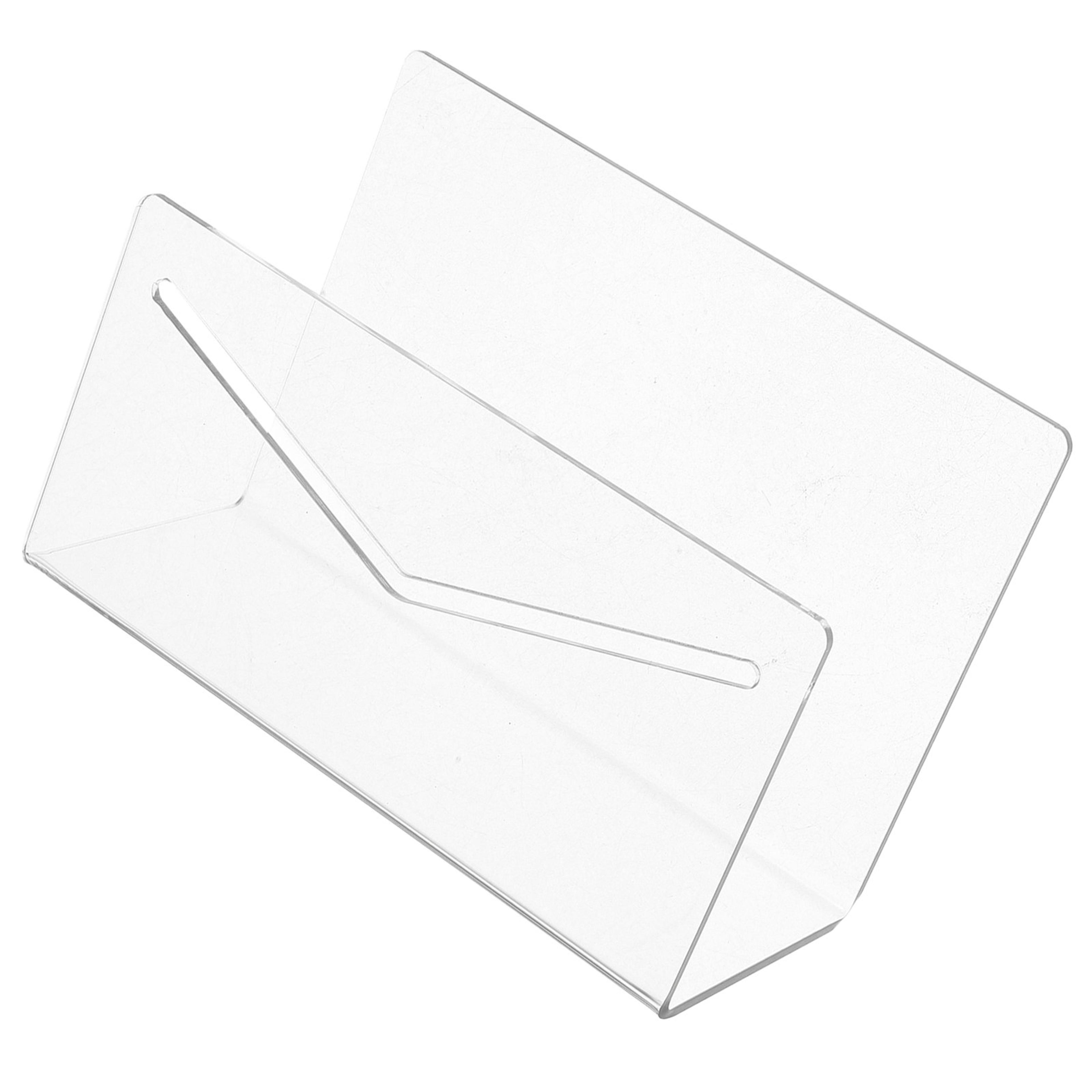 clear acrylic mail organizer vertical letter holder and bill sorter