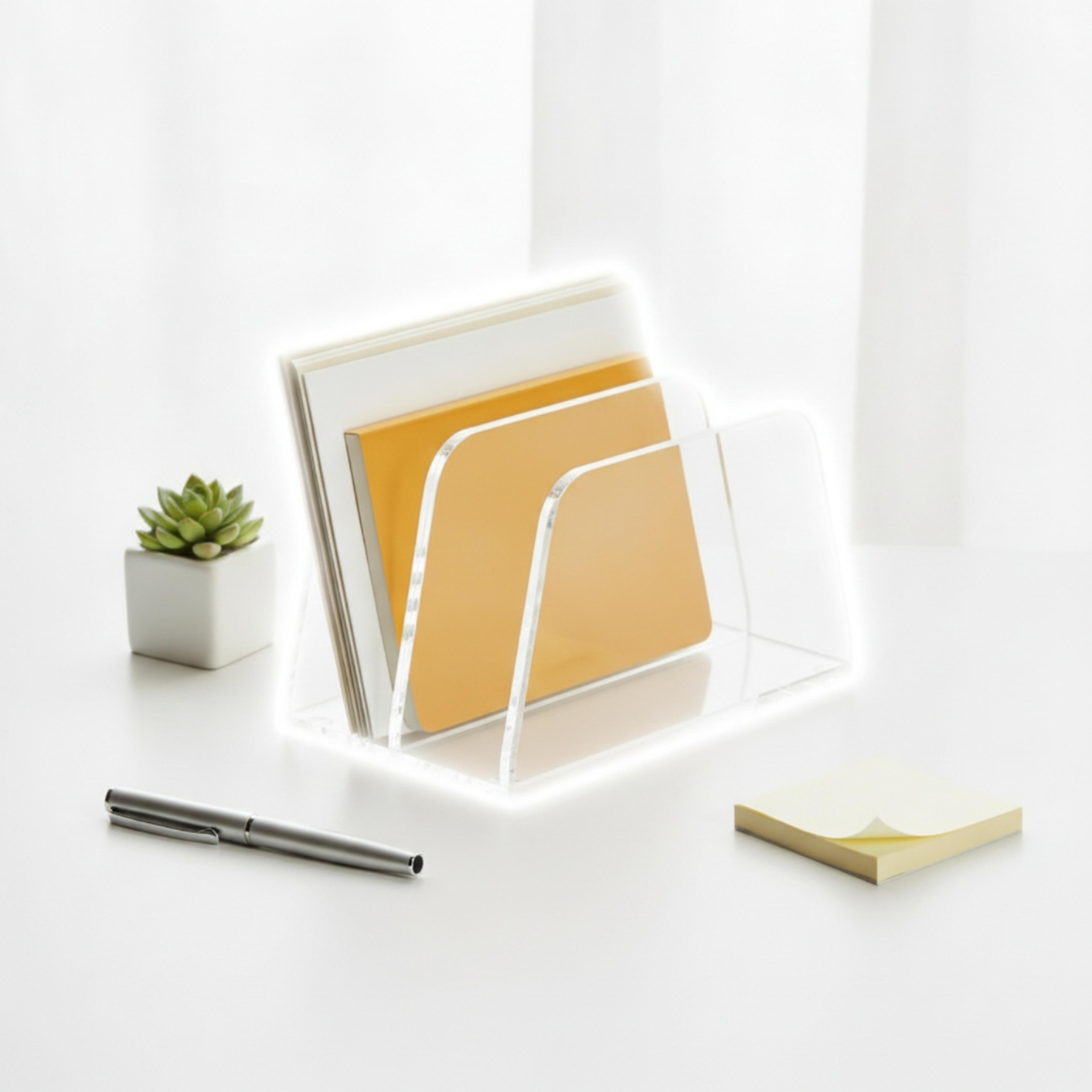 modern desktop mail organizer and vertical file sorter for office documents