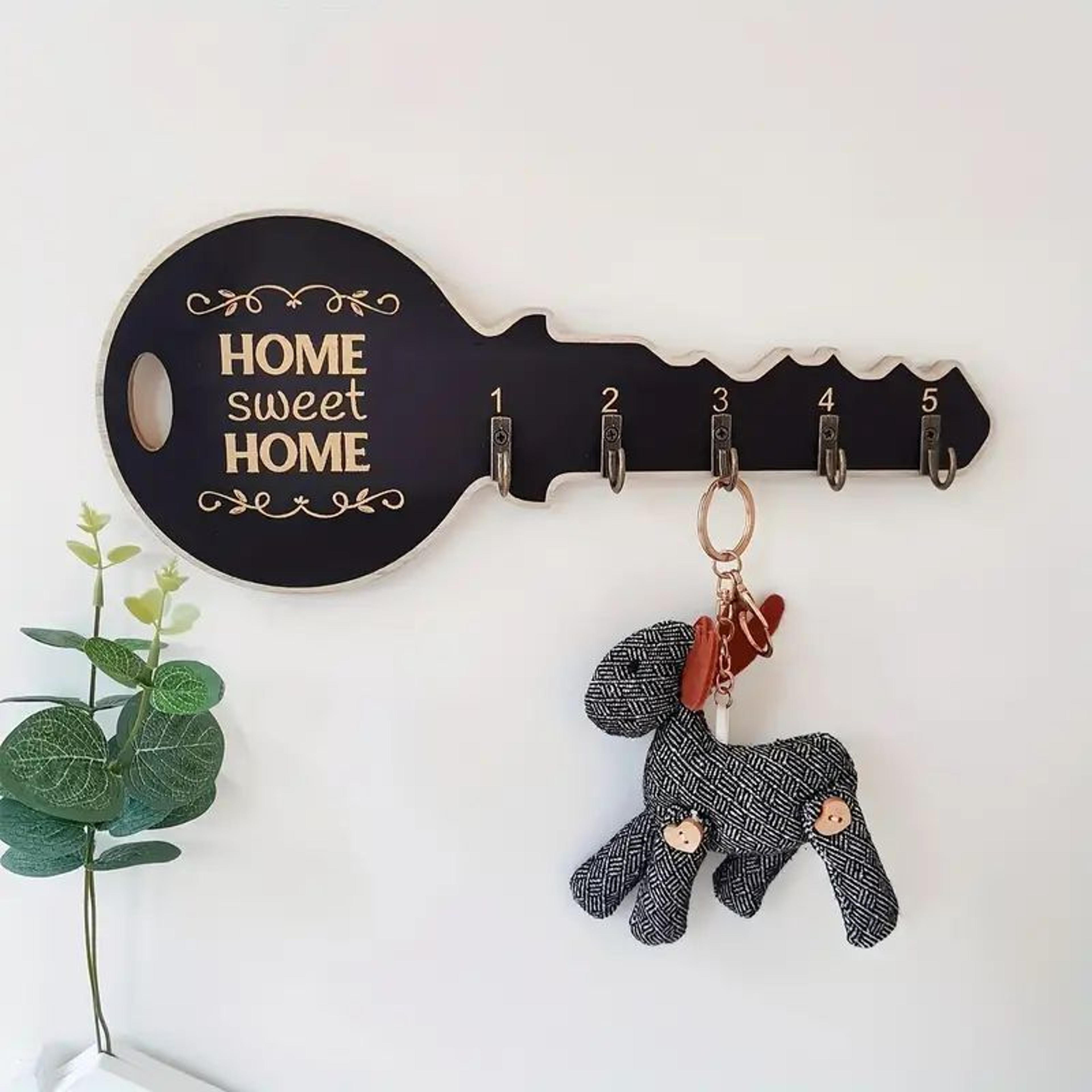decorative key shape wall mounted key holder and entryway key organizer