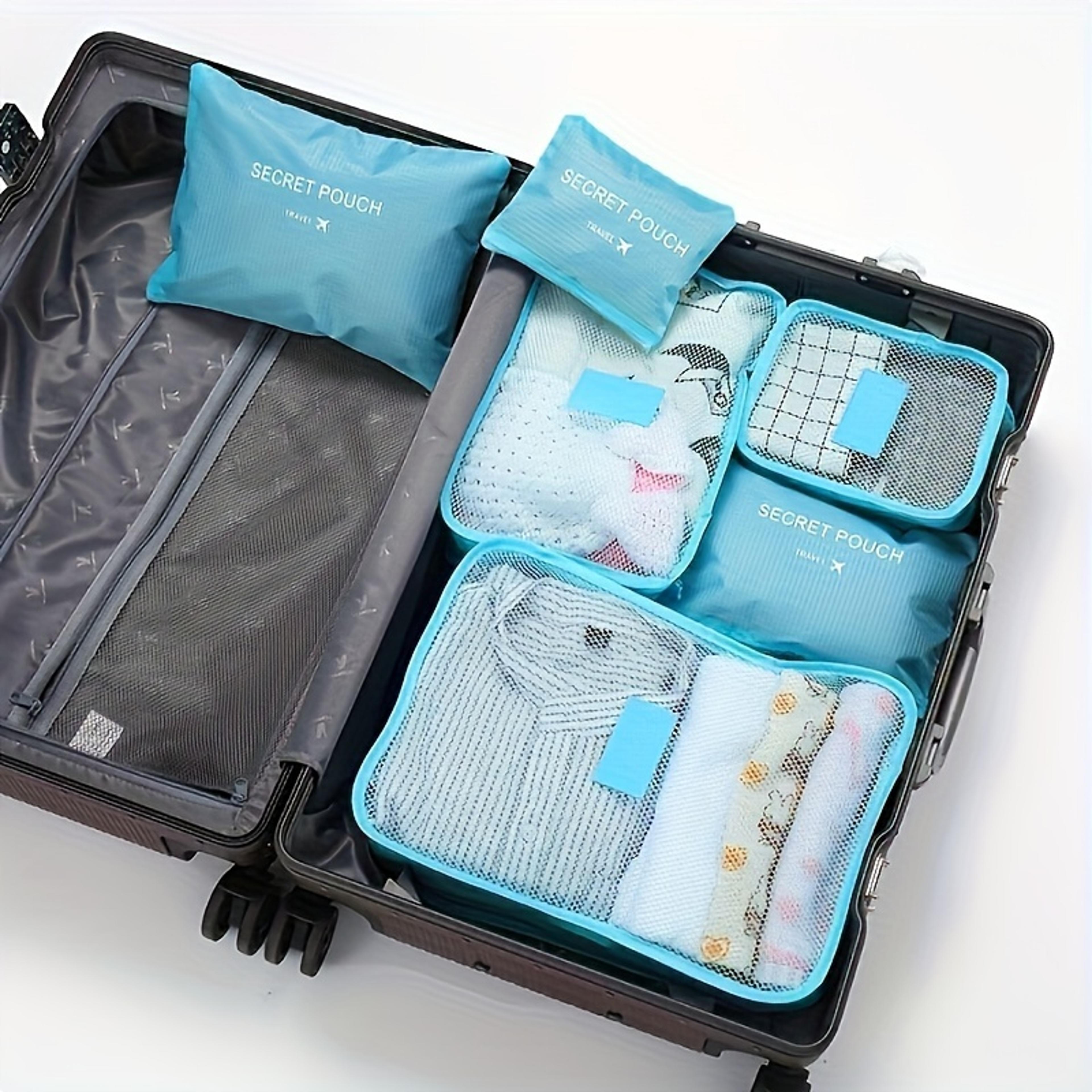 packing cubes for travel waterproof luggage organizer set for clothes and accessories