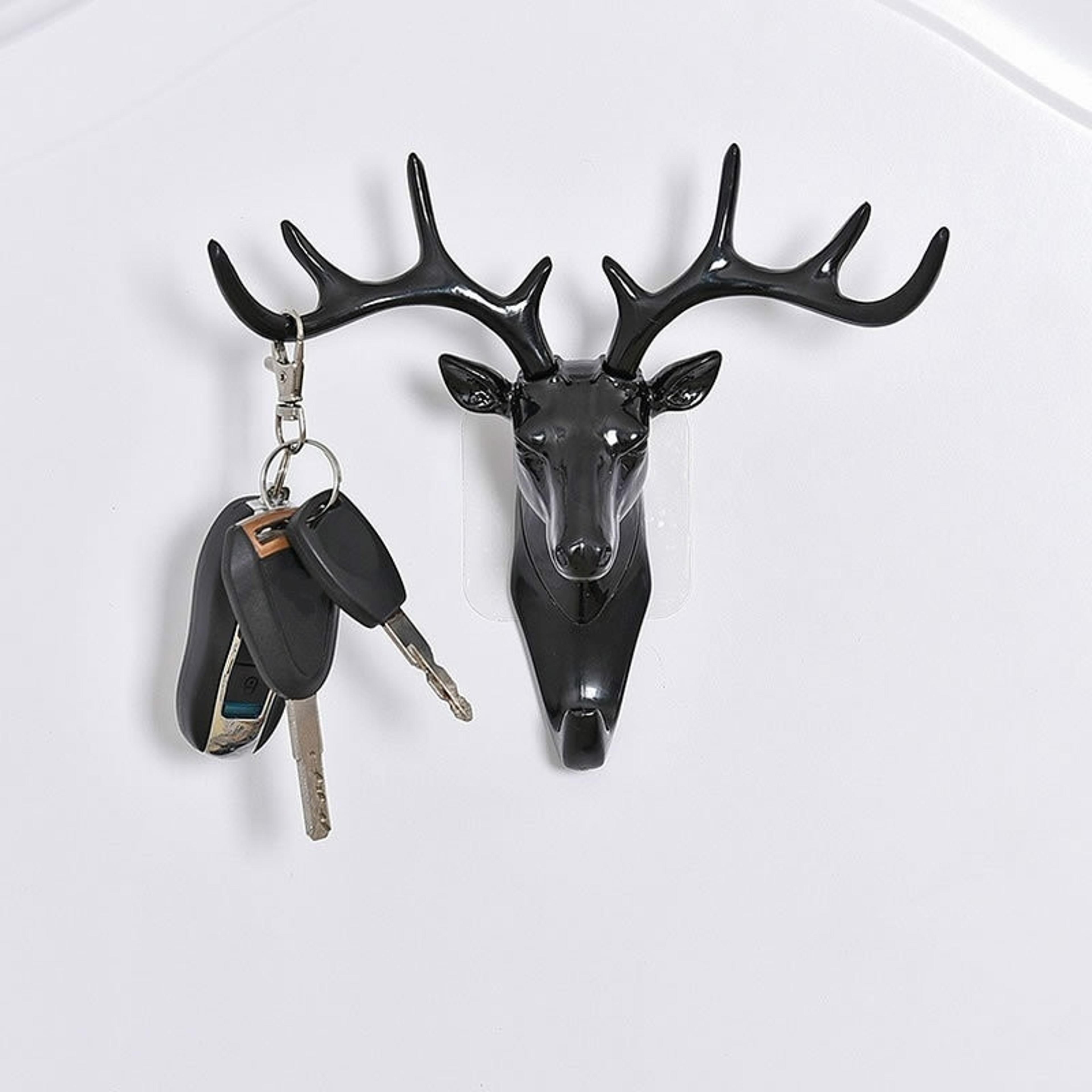 vintage deer antler wall hook decorative coat hat key hanger for rustic home storage