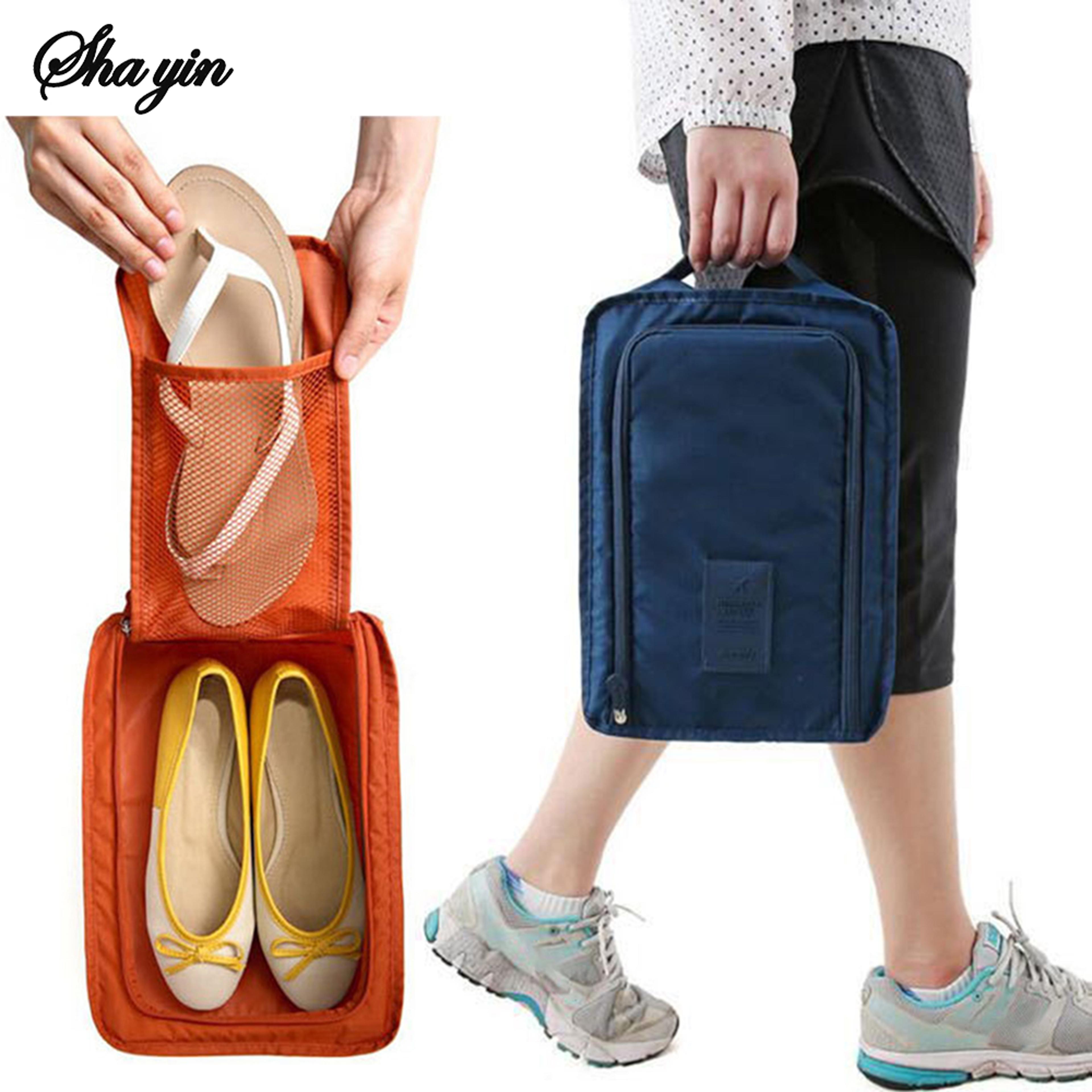 portable travel shoe bag waterproof foldable shoe organizer for luggage