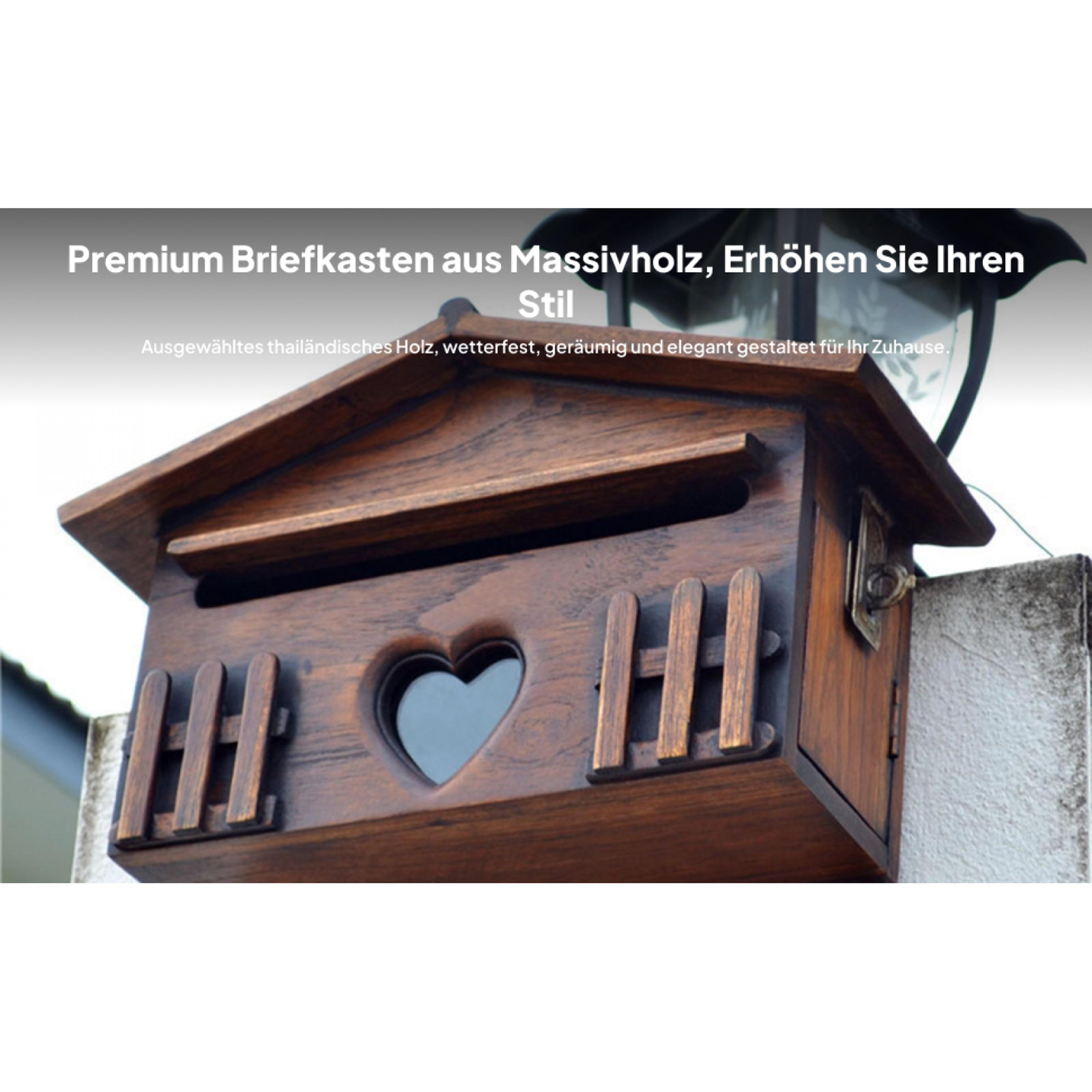 rustic wooden wall mounted mailbox decorative letter box for home entryway