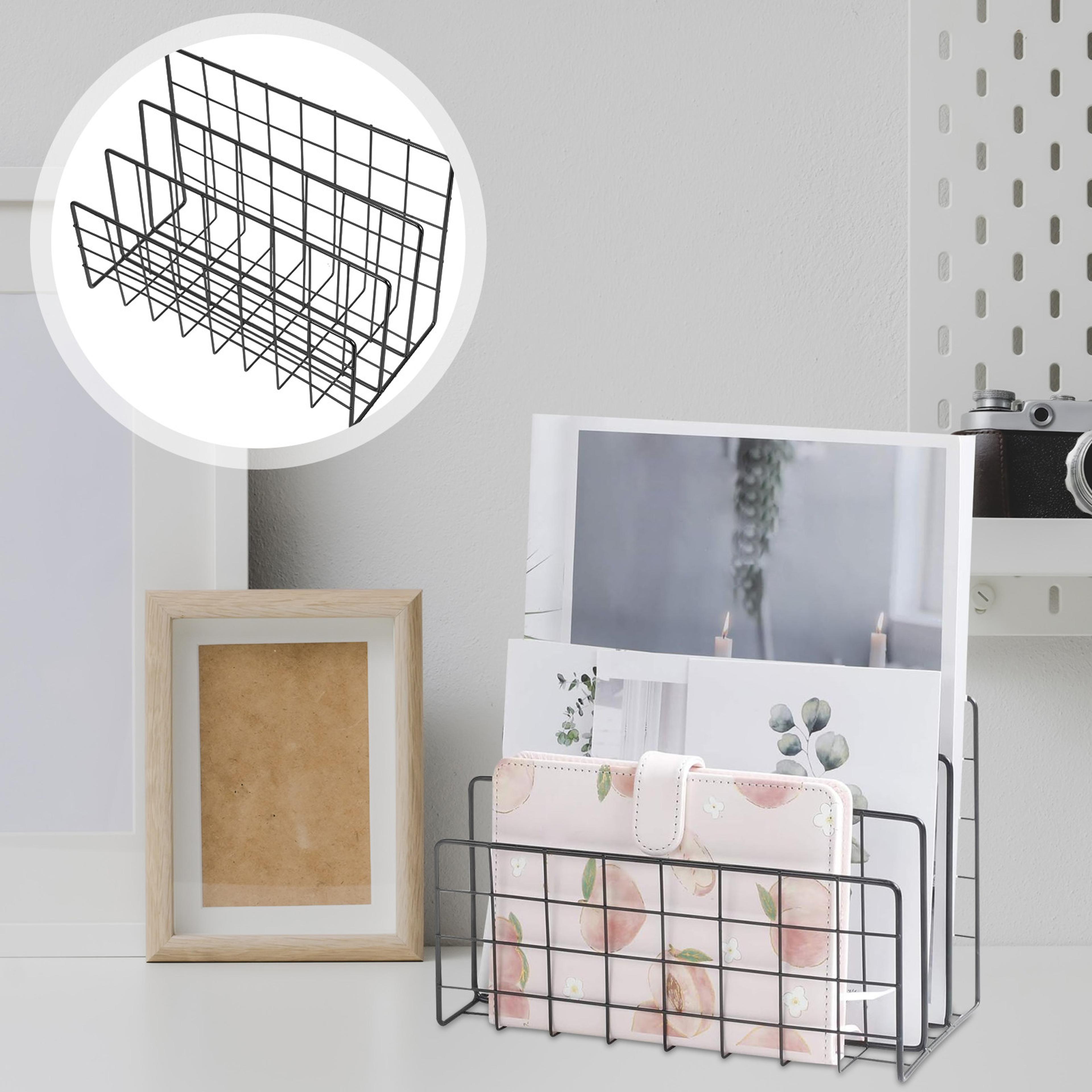 slot metal mail organizer for desk and letter sorter