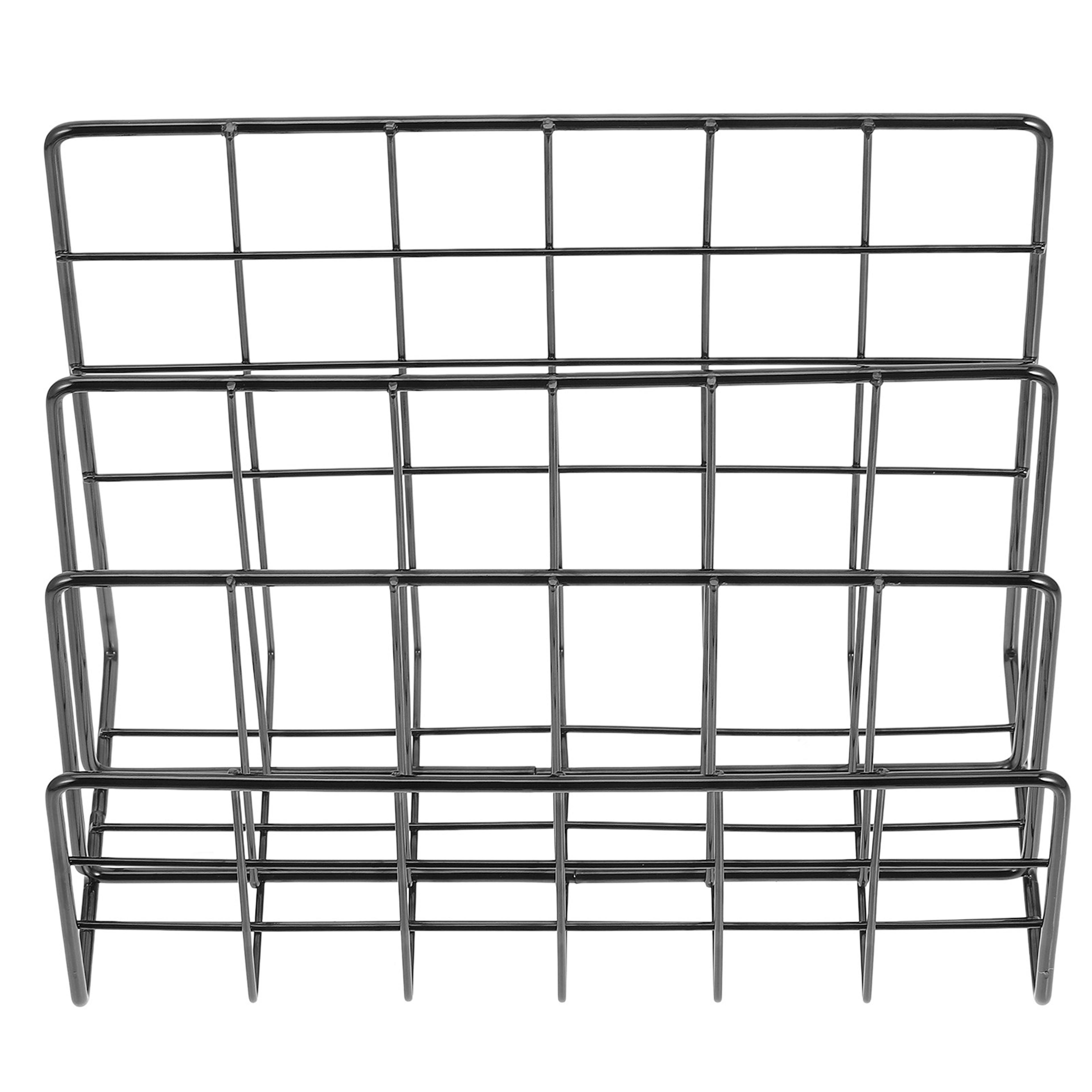 slot desktop file organizer metal mail sorter and letter holder
