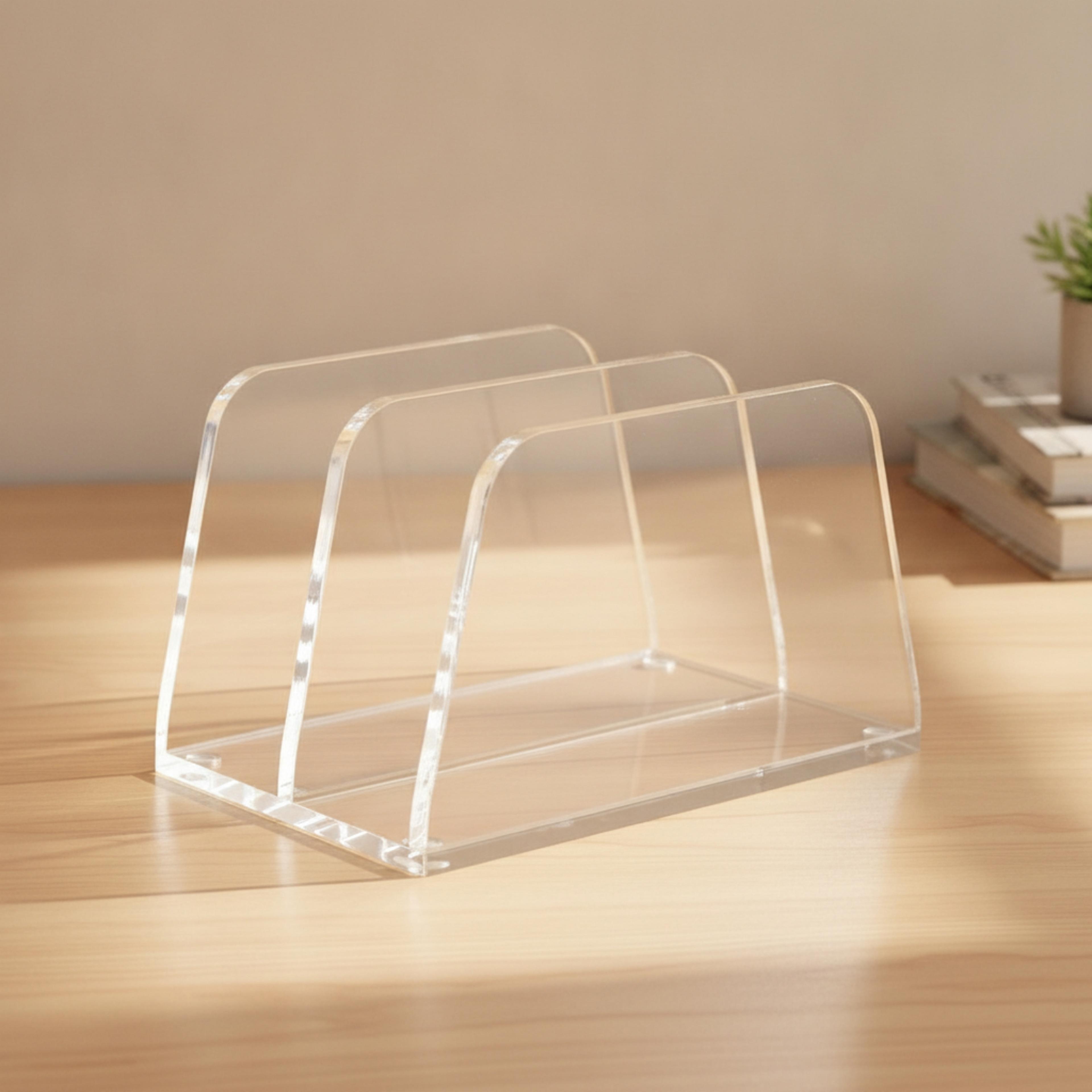 slot desktop mail organizer space saving metal letter sorter and file holder