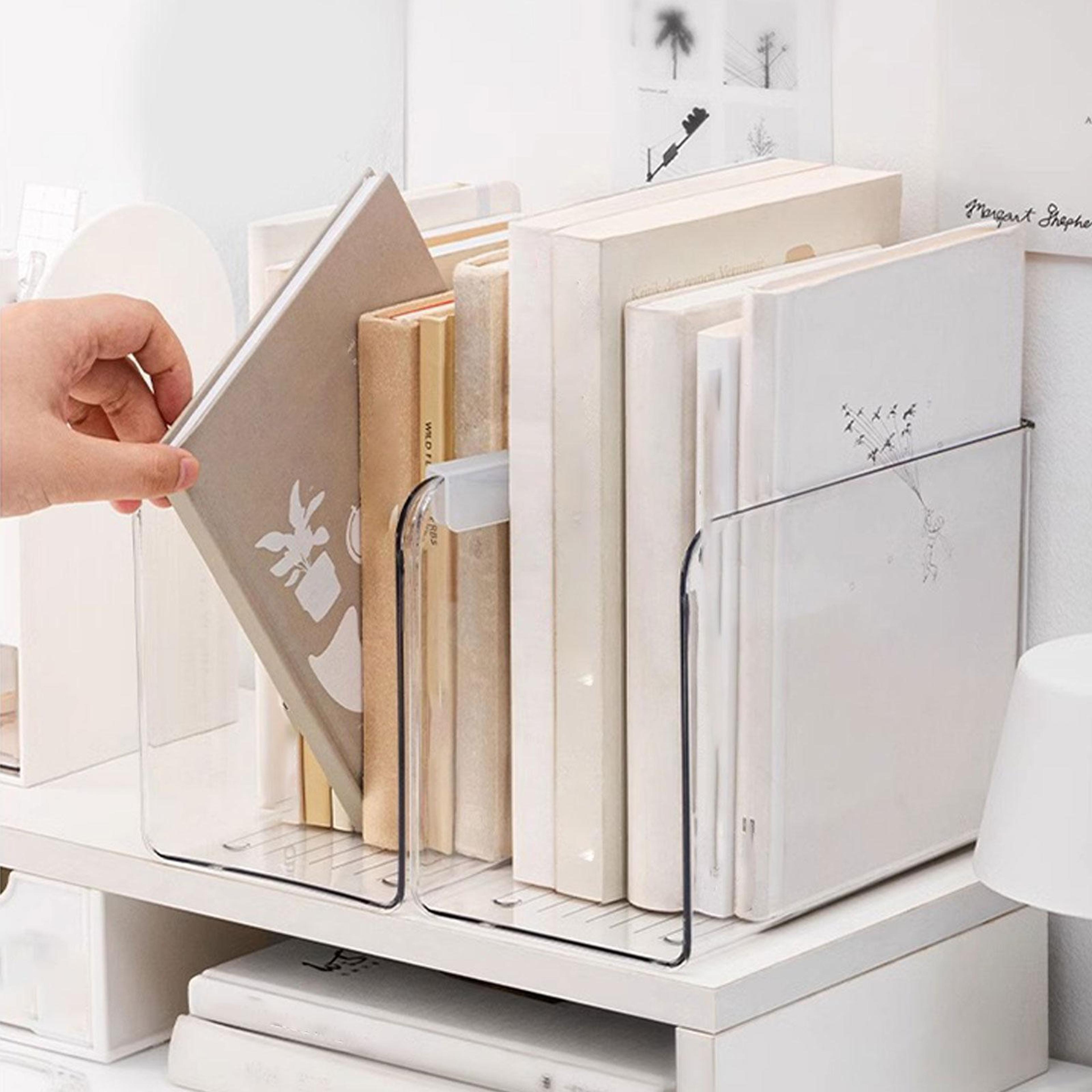 clear acrylic magazine holder desktop file organizer and book storage rack