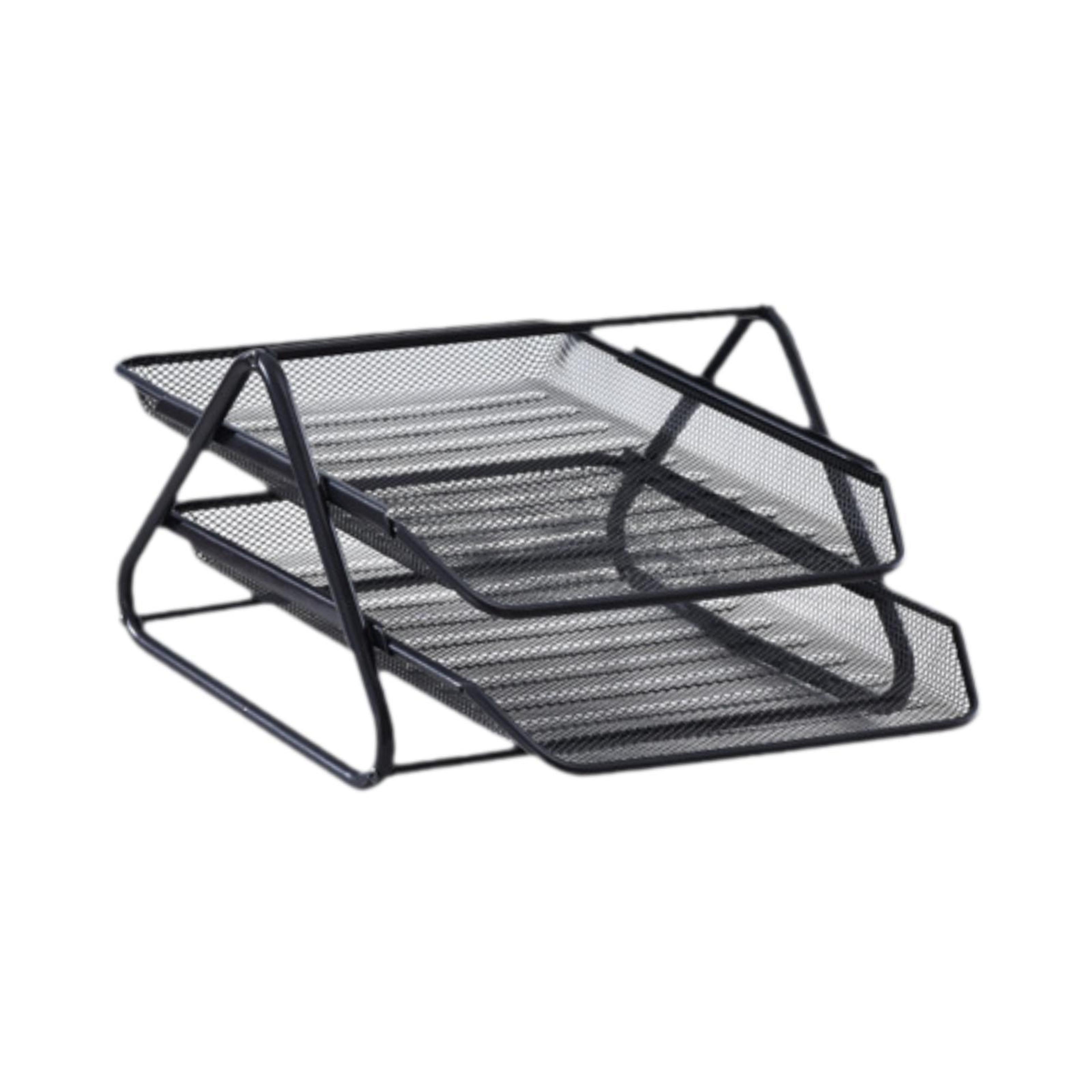 tier mesh desk organizer and paper tray organizer for files and documents