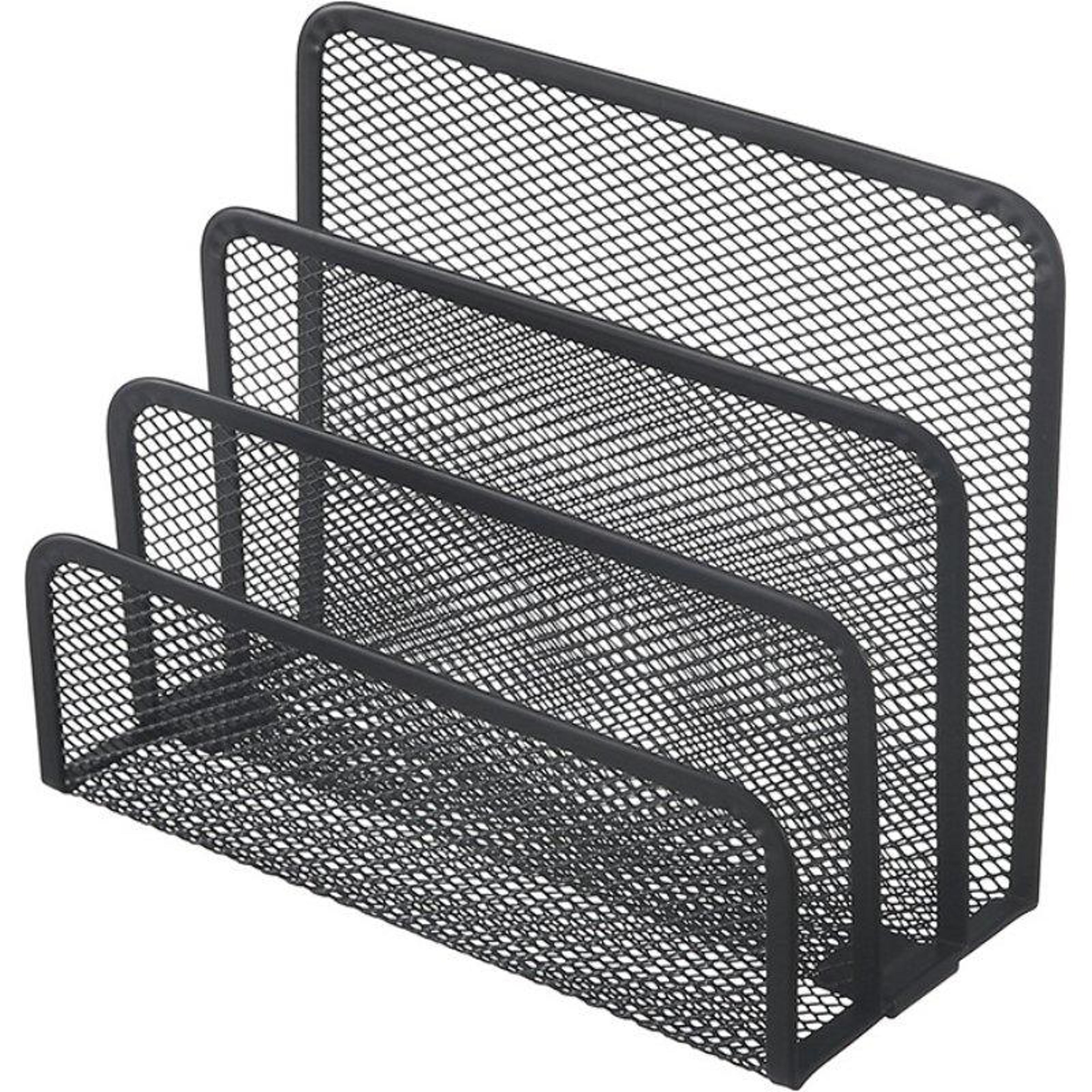 tier desk file organizer metal mesh document and mail holder
