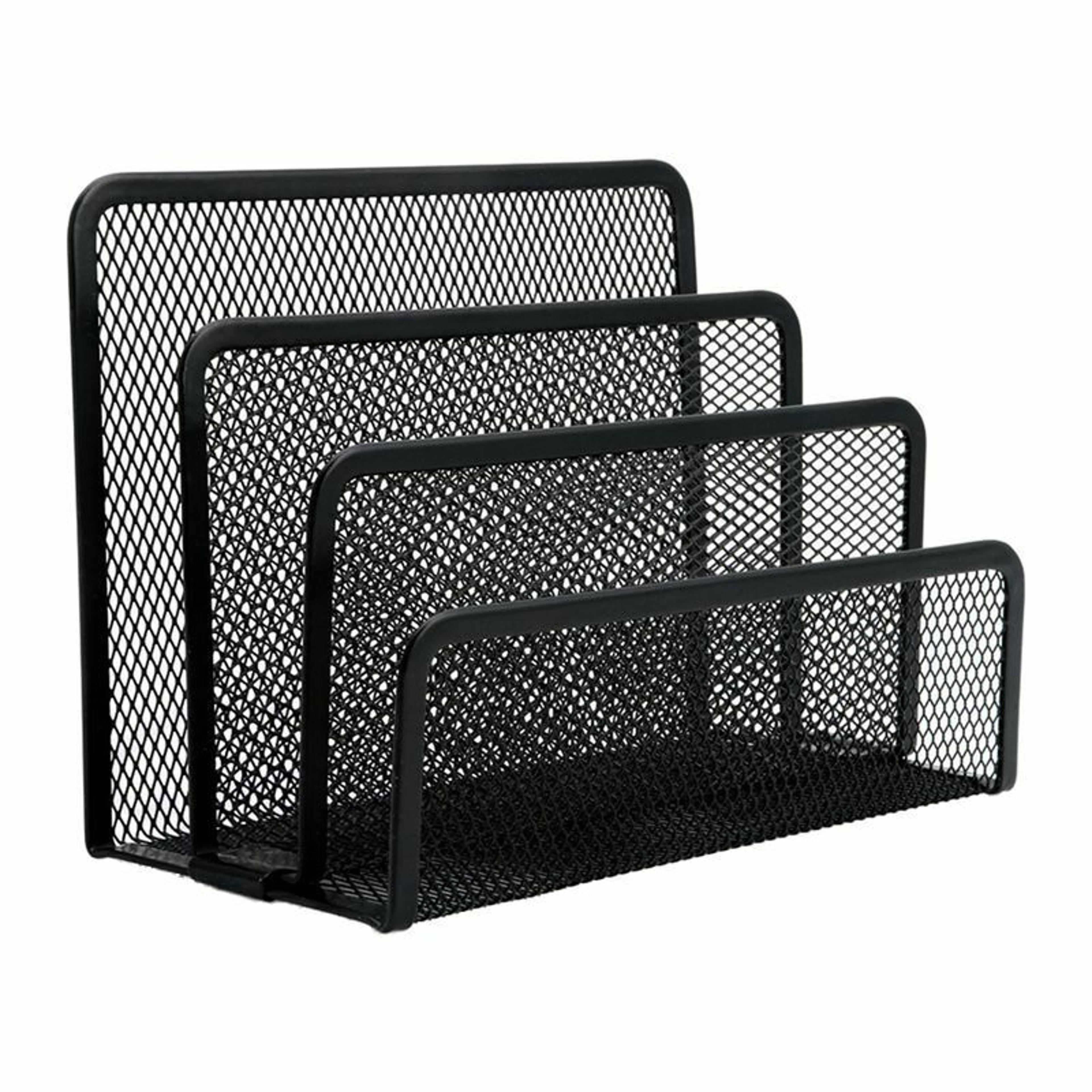 slot metal mesh desk file organizer and mail sorter for documents