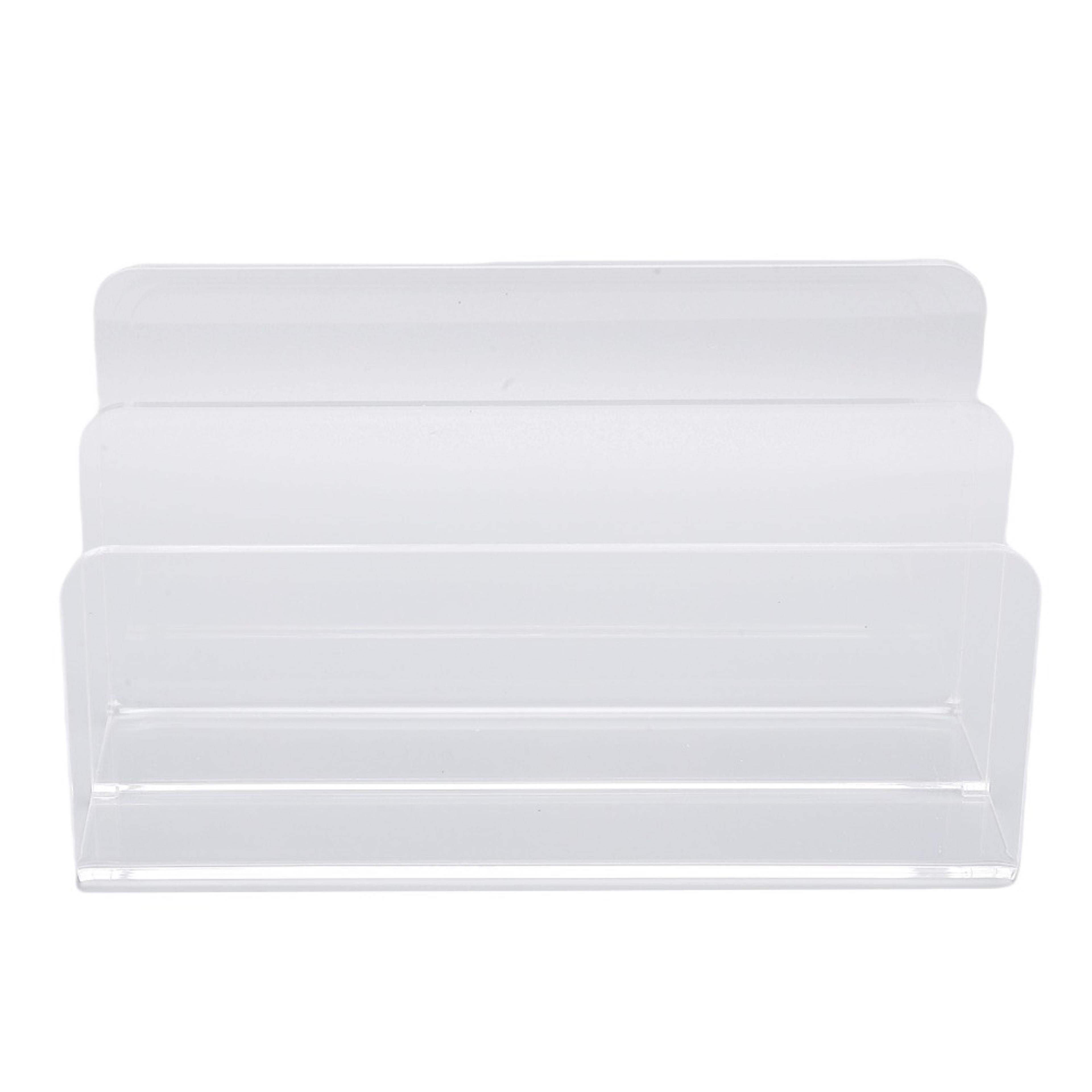 clear acrylic mail organizer desktop letter & sorter and file holder