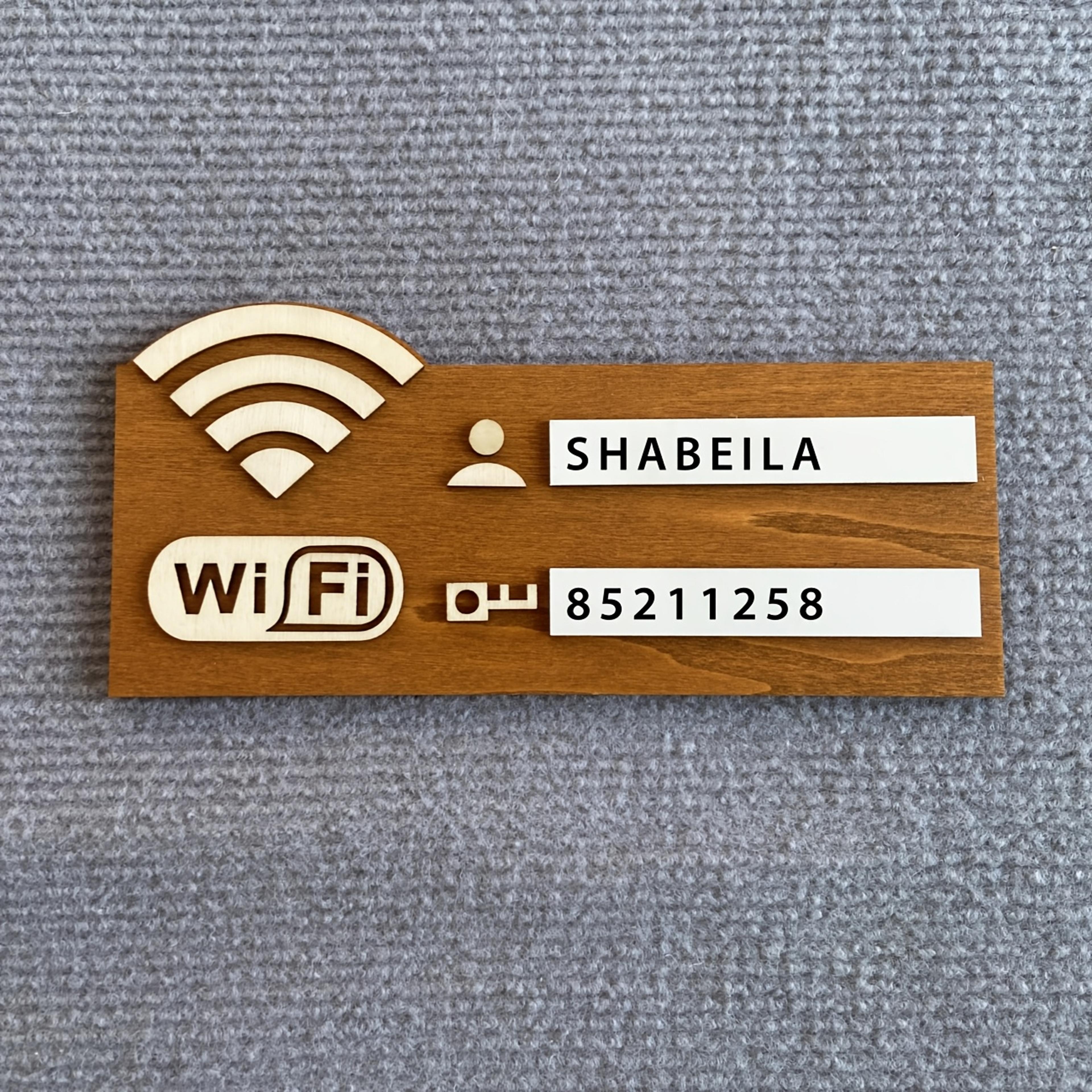 rustic wooden wifi sign reusable wifi password sign for home and guests