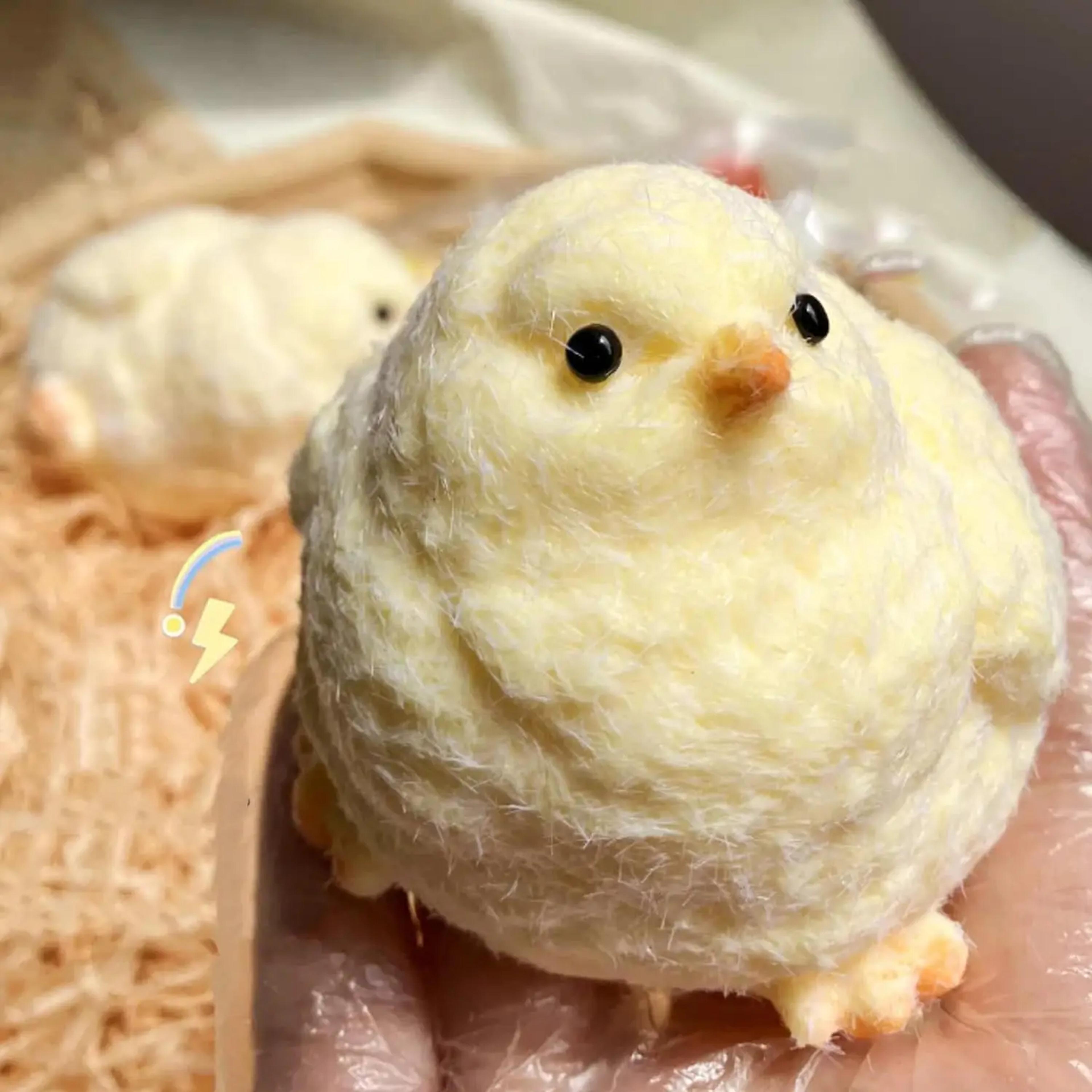 handmade chick squishy toy soft silicone fidget toy for stress relief