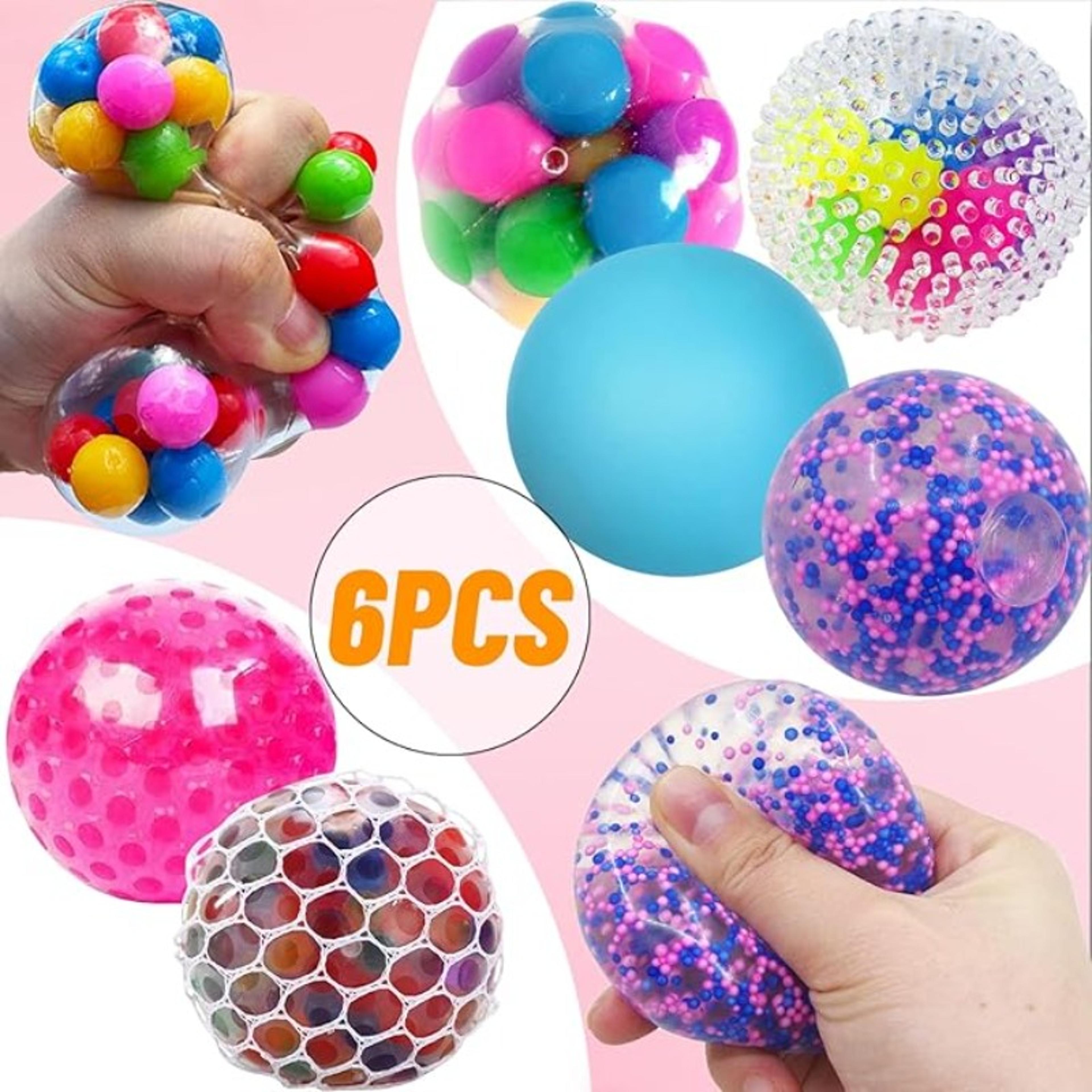 rainbow mini stress balls set sensory fidget squeeze toys for stress relief