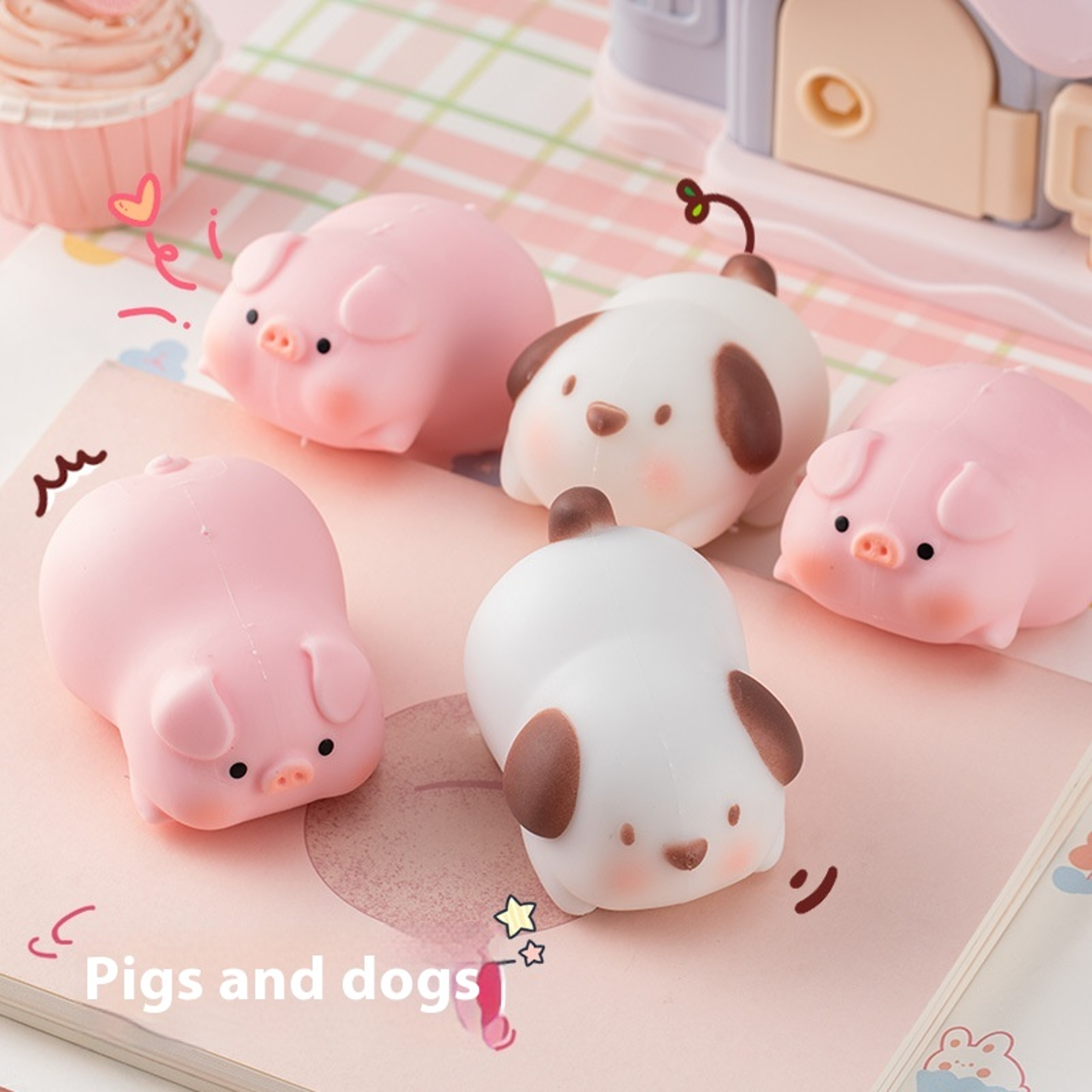 pulling pets squishy toy stretchy animal stress relief toy for kids and adults