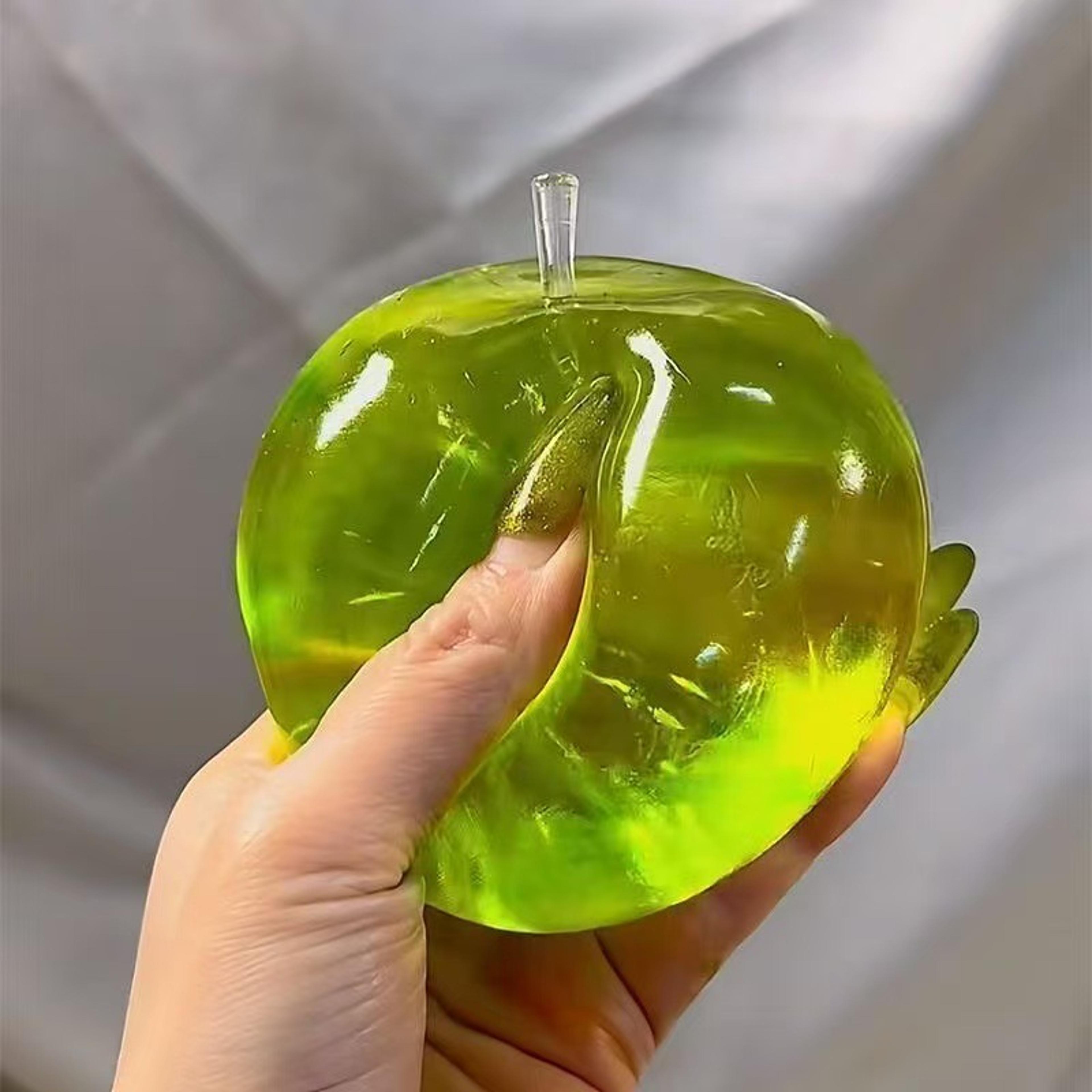 green apple stress relief toy soft squishy fidget toy for relaxation and sensory play
