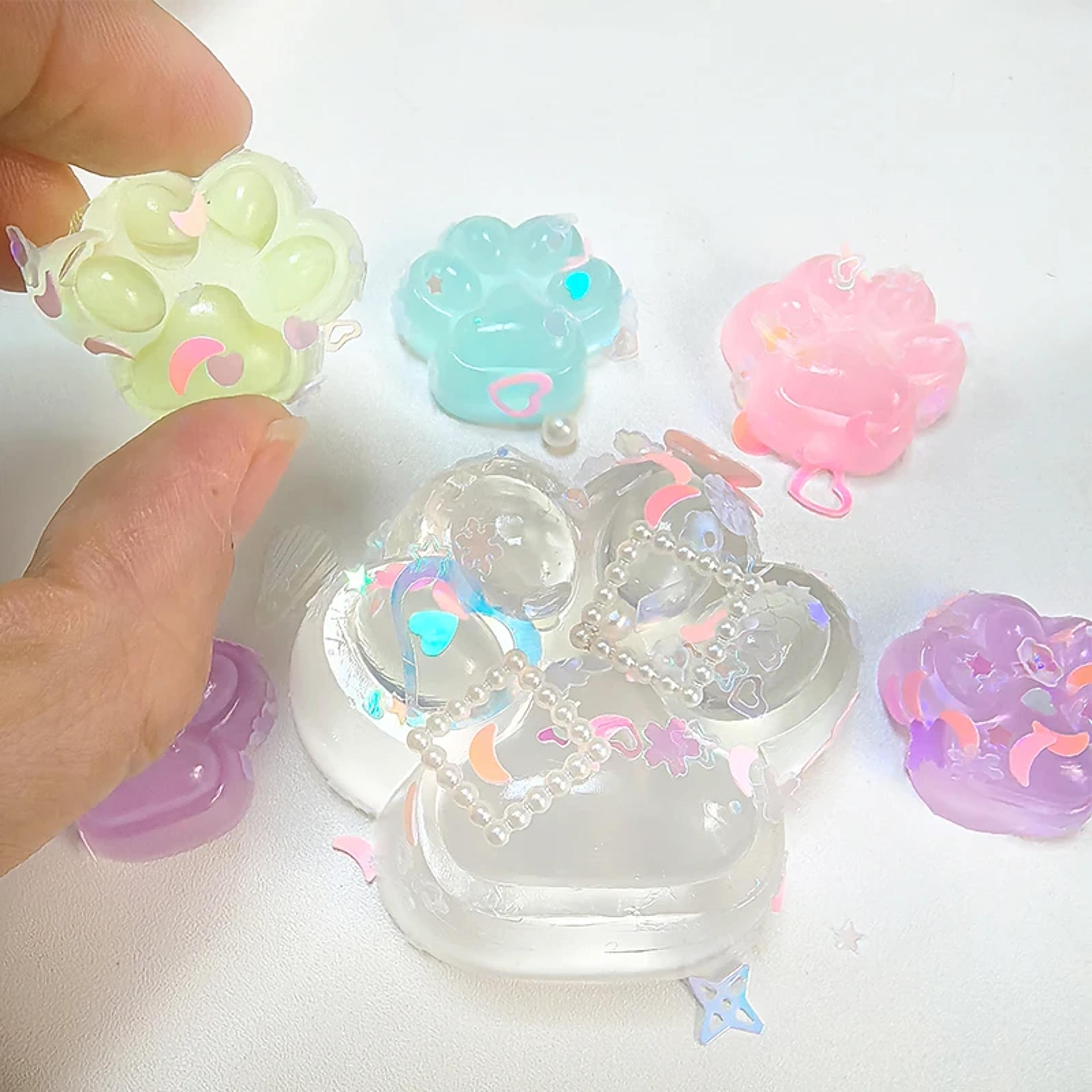 luminous cat paw hamster squishy toy stress relief sensory squeeze toy