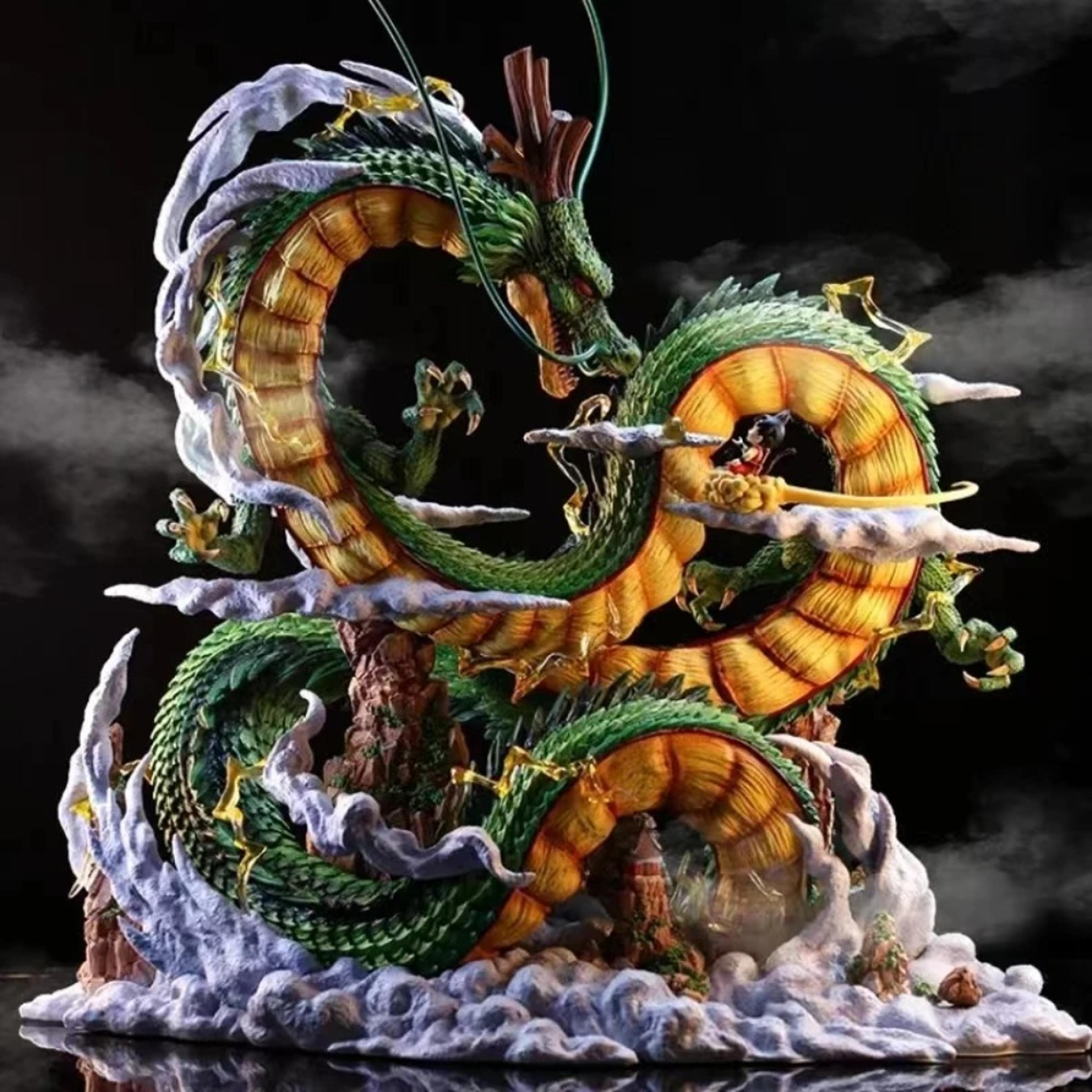 goku and shenron dragon ball figure pvc anime collectible statue