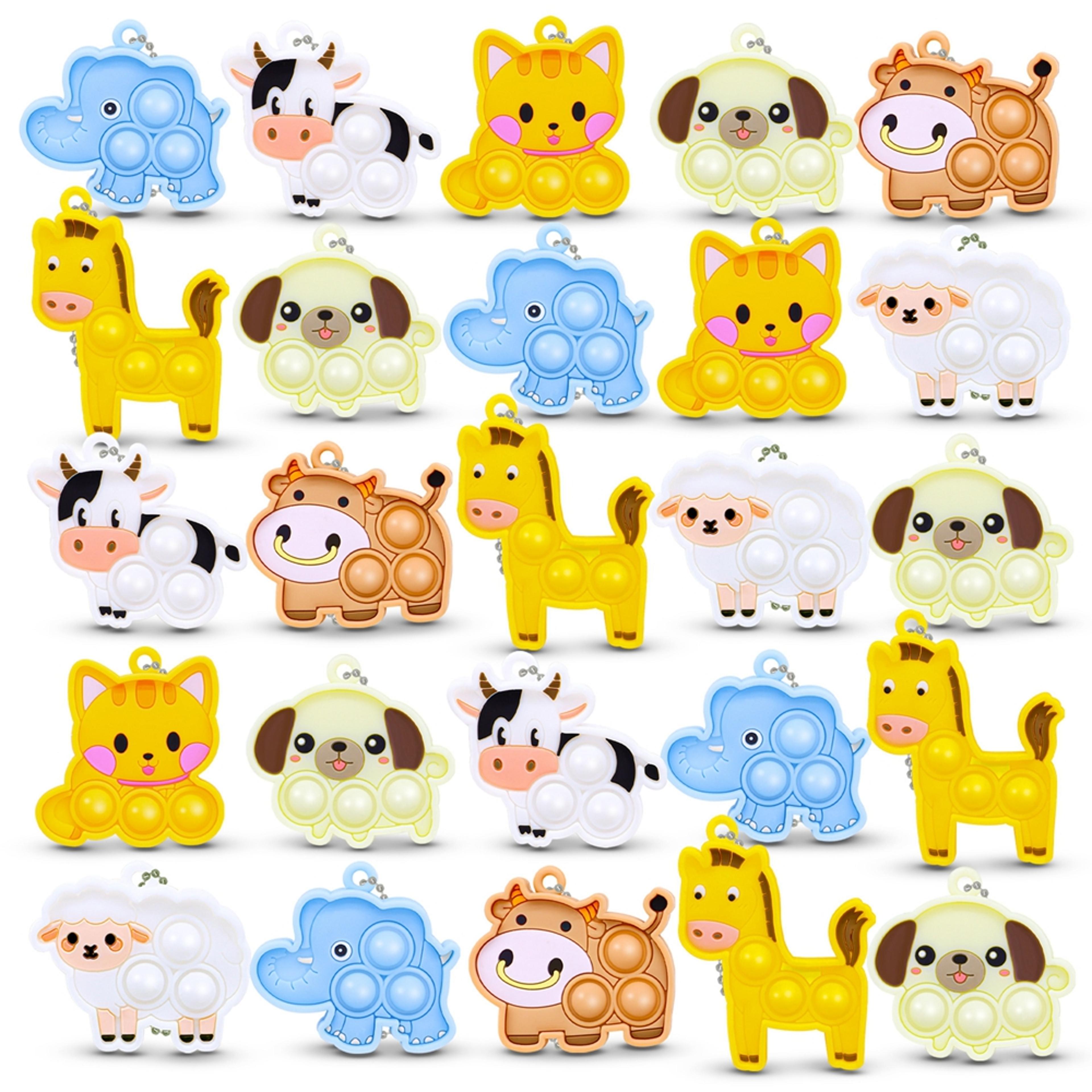 animal pop fidget toys sensory stress relief party favors pack