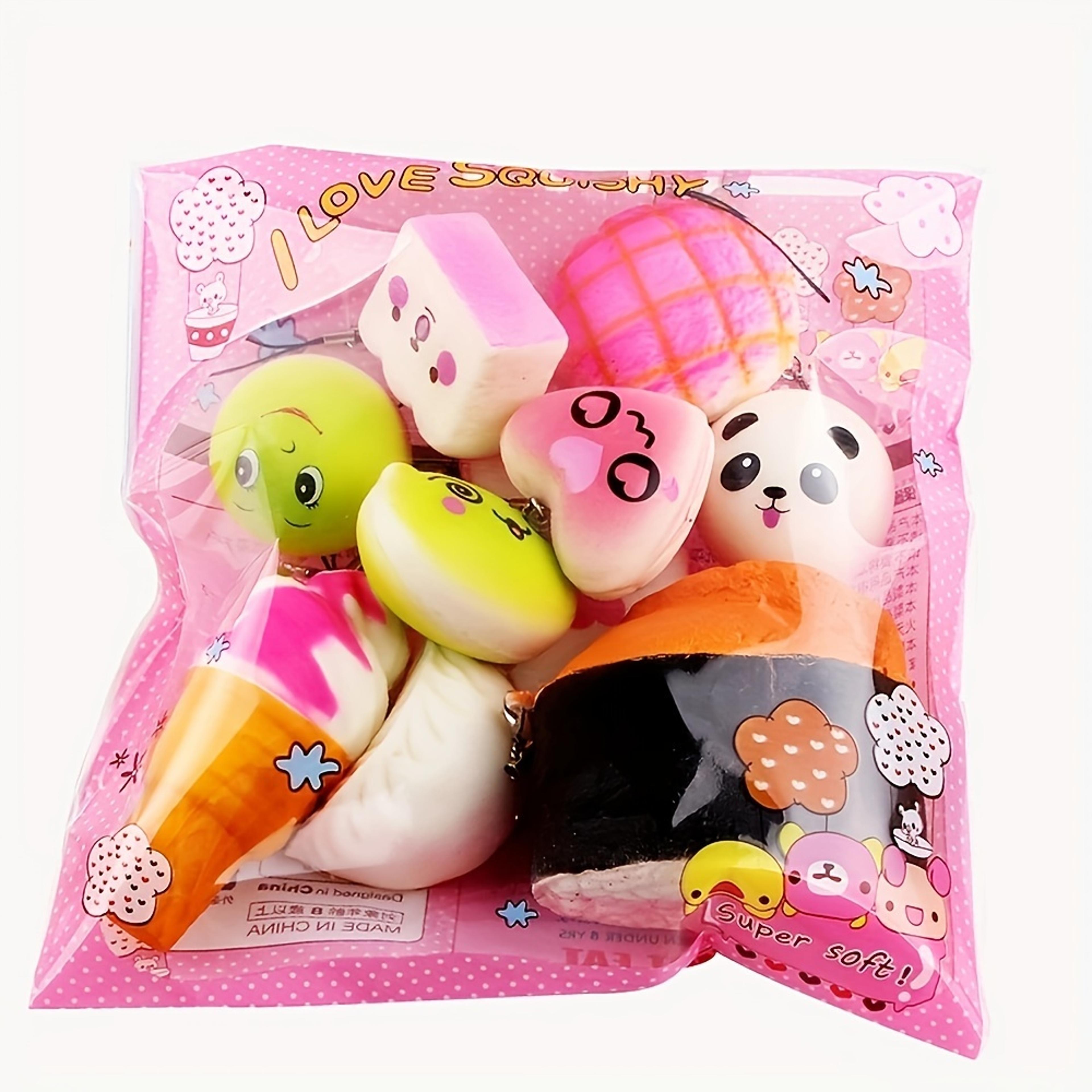 kawaii squishy toys set mini food squishies and keychains