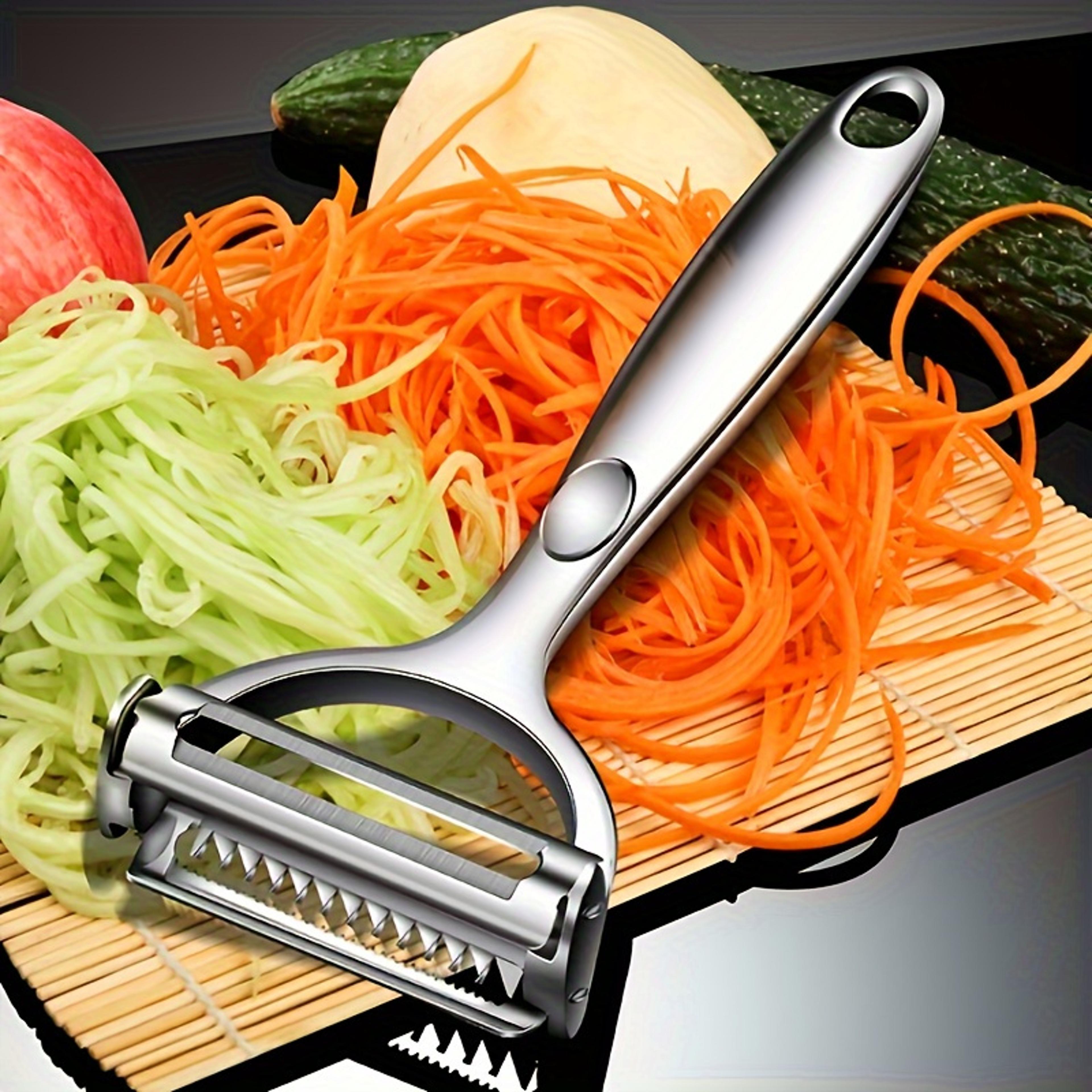 stainless steel vegetable peeler and julienne cutter