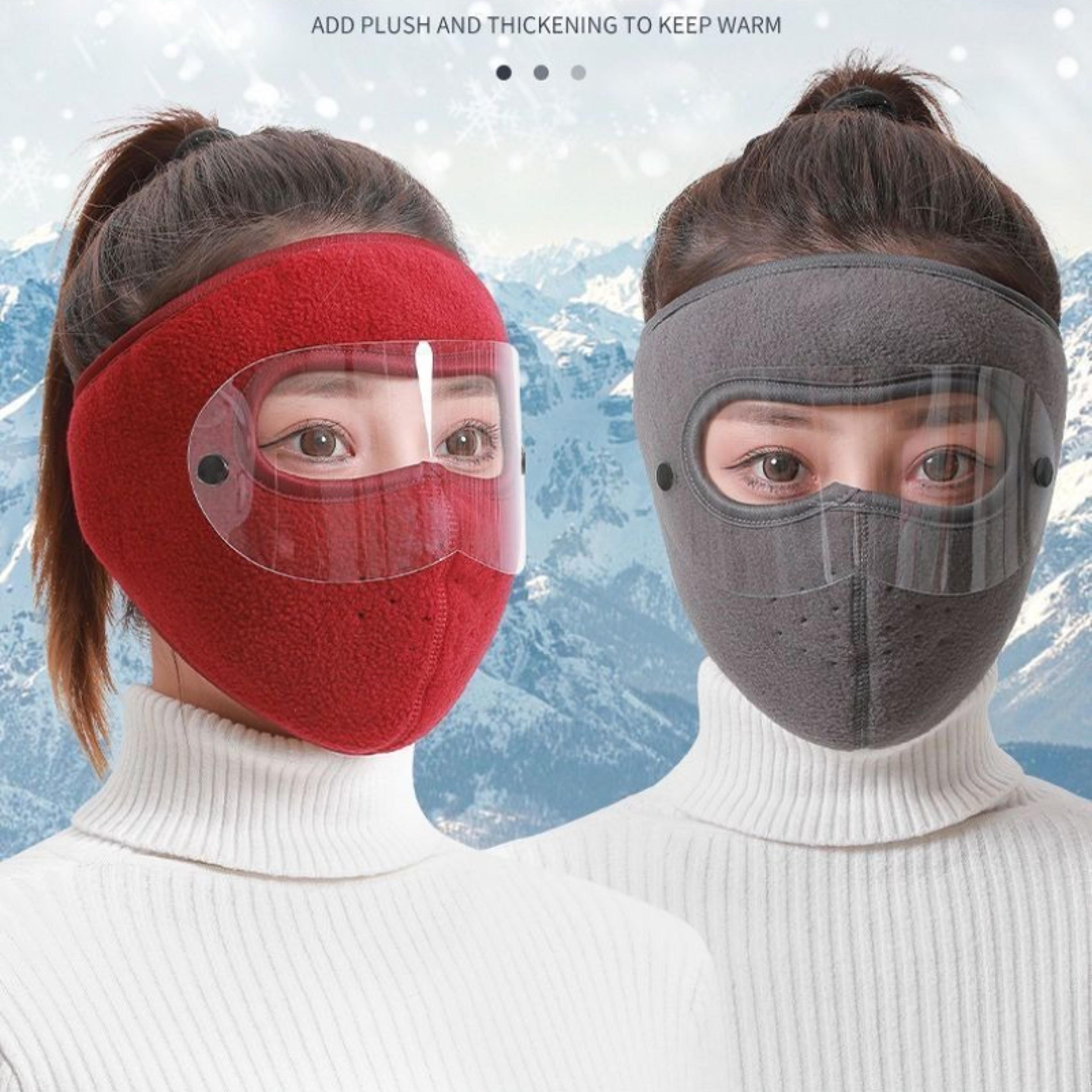 winter face mask with goggles windproof full face ski and cycling mask
