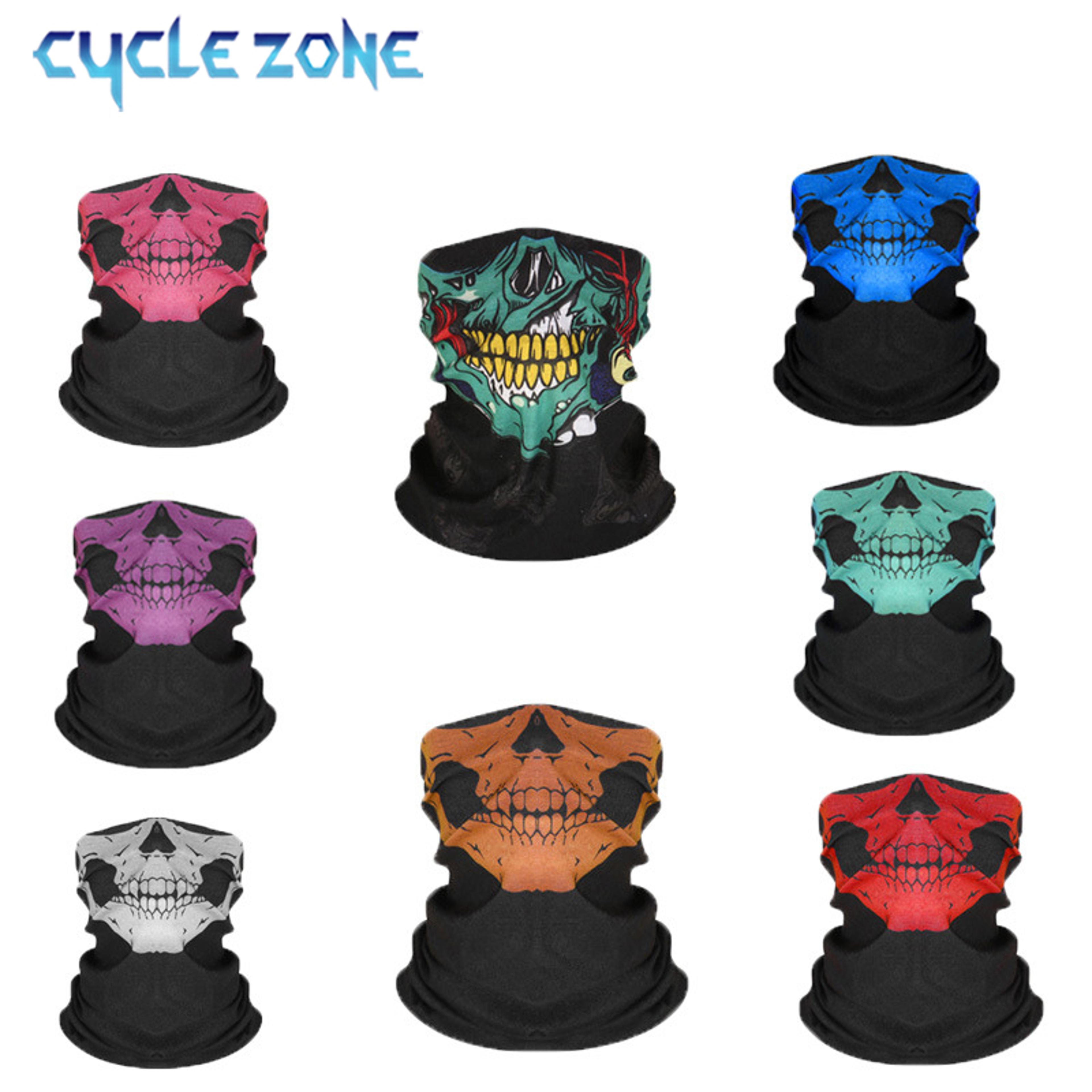 skull balaclava mask breathable cycling face cover and neck gaiter