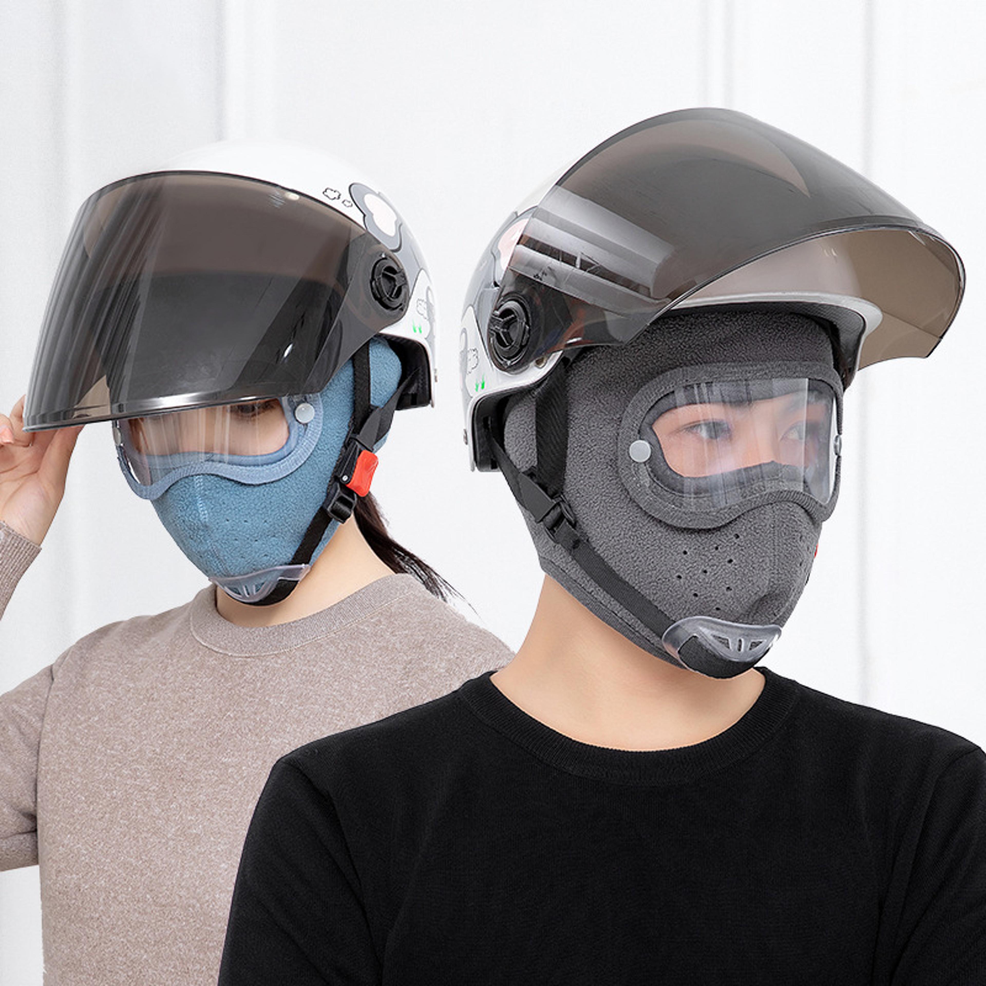windproof full face ski mask with anti fog goggles and winter face cover