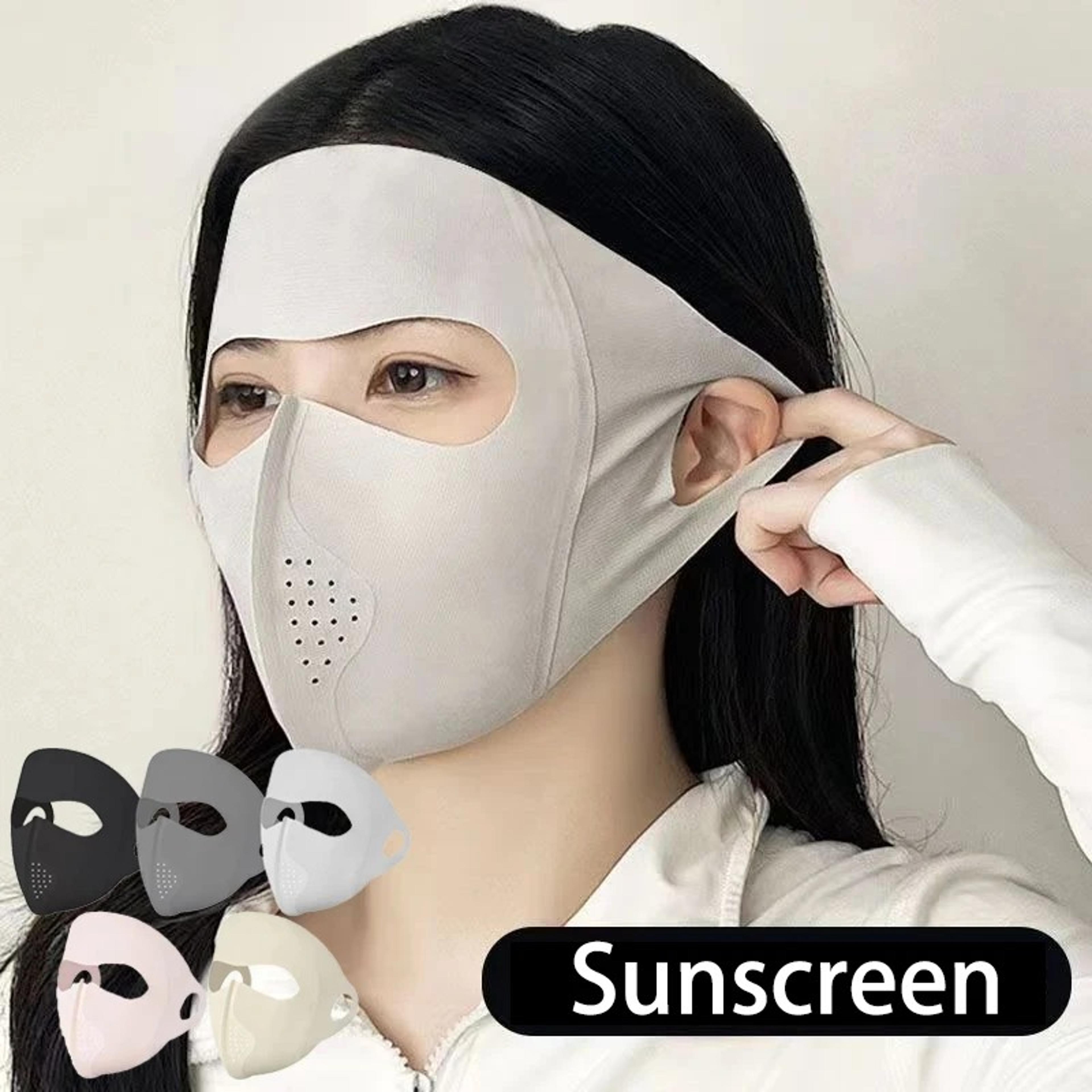 cooling ice silk full face sun mask for cycling running and outdoor sports