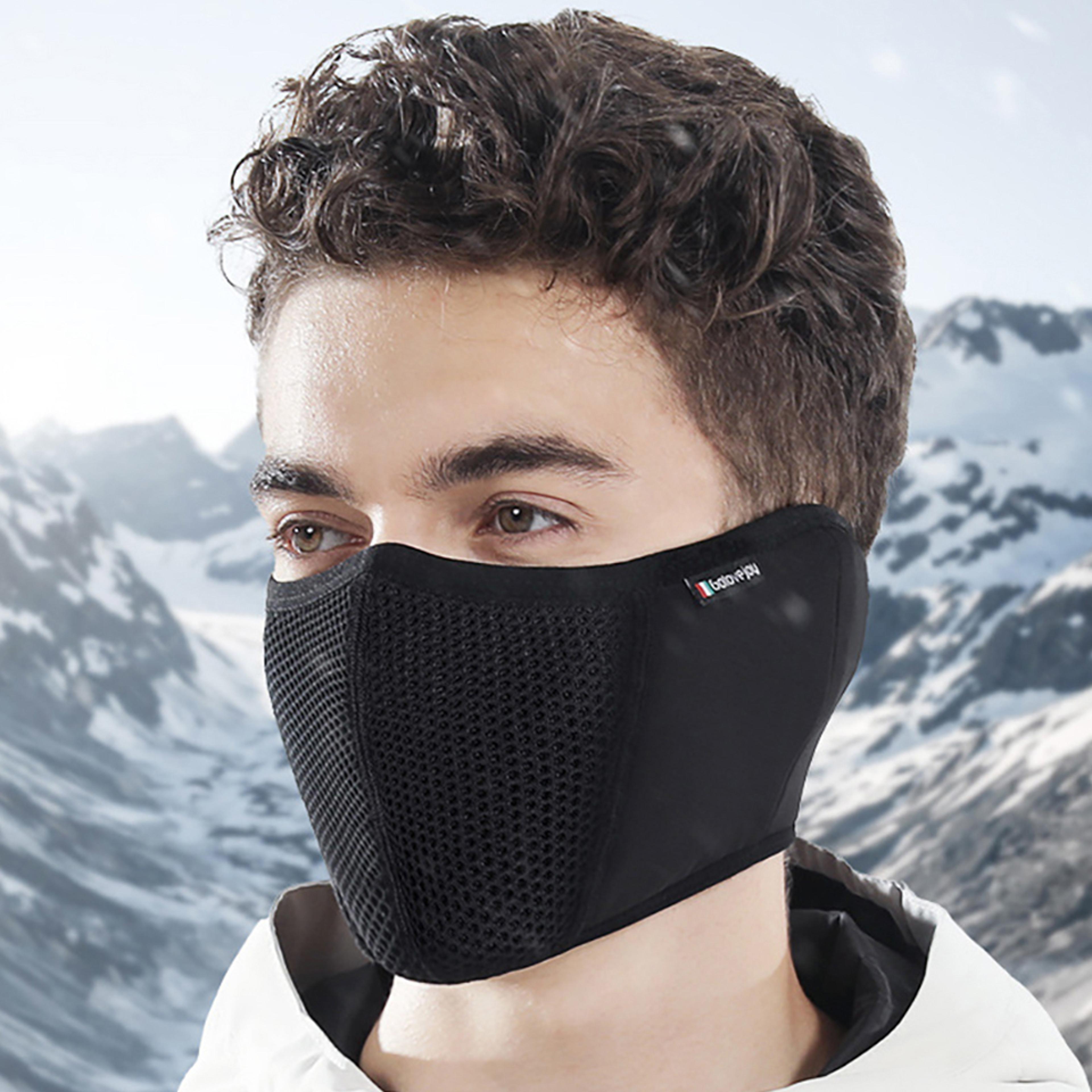gtubike winter cycling face mask windproof thermal neck warmer with ear protection