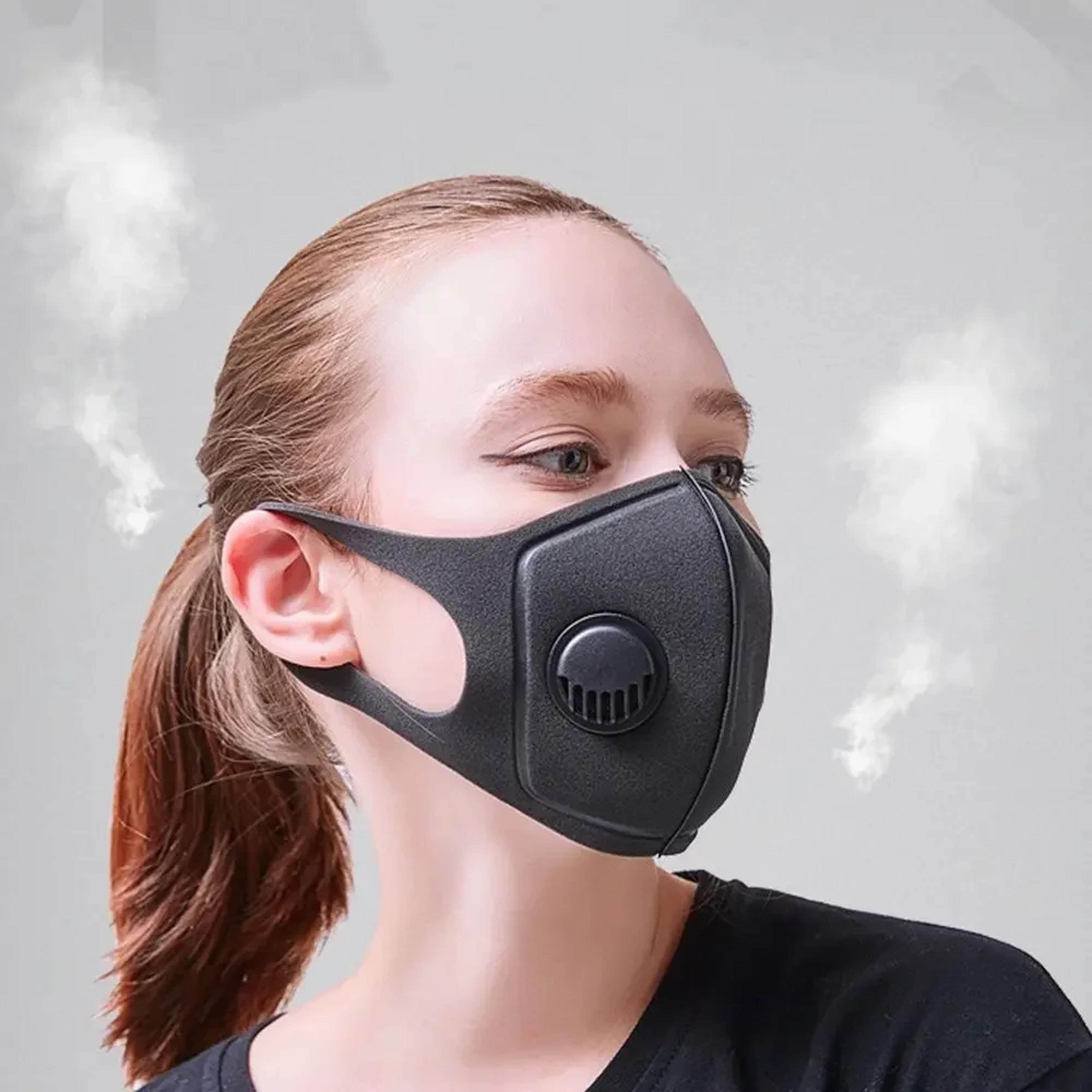 reusable anti dust mask with breathing valve for outdoor use