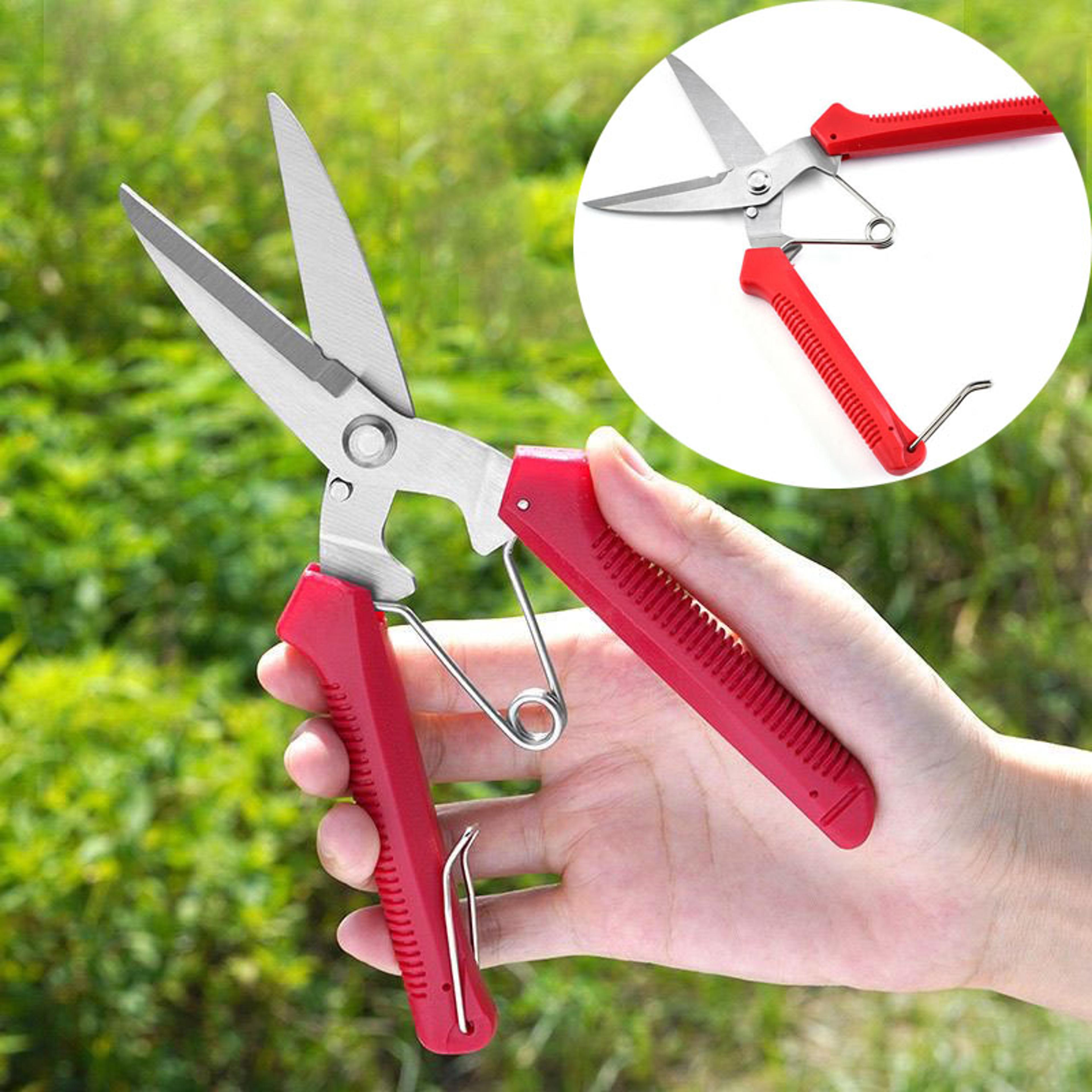 stainless steel pruning shears with non slip handle for bonsai and garden trimming