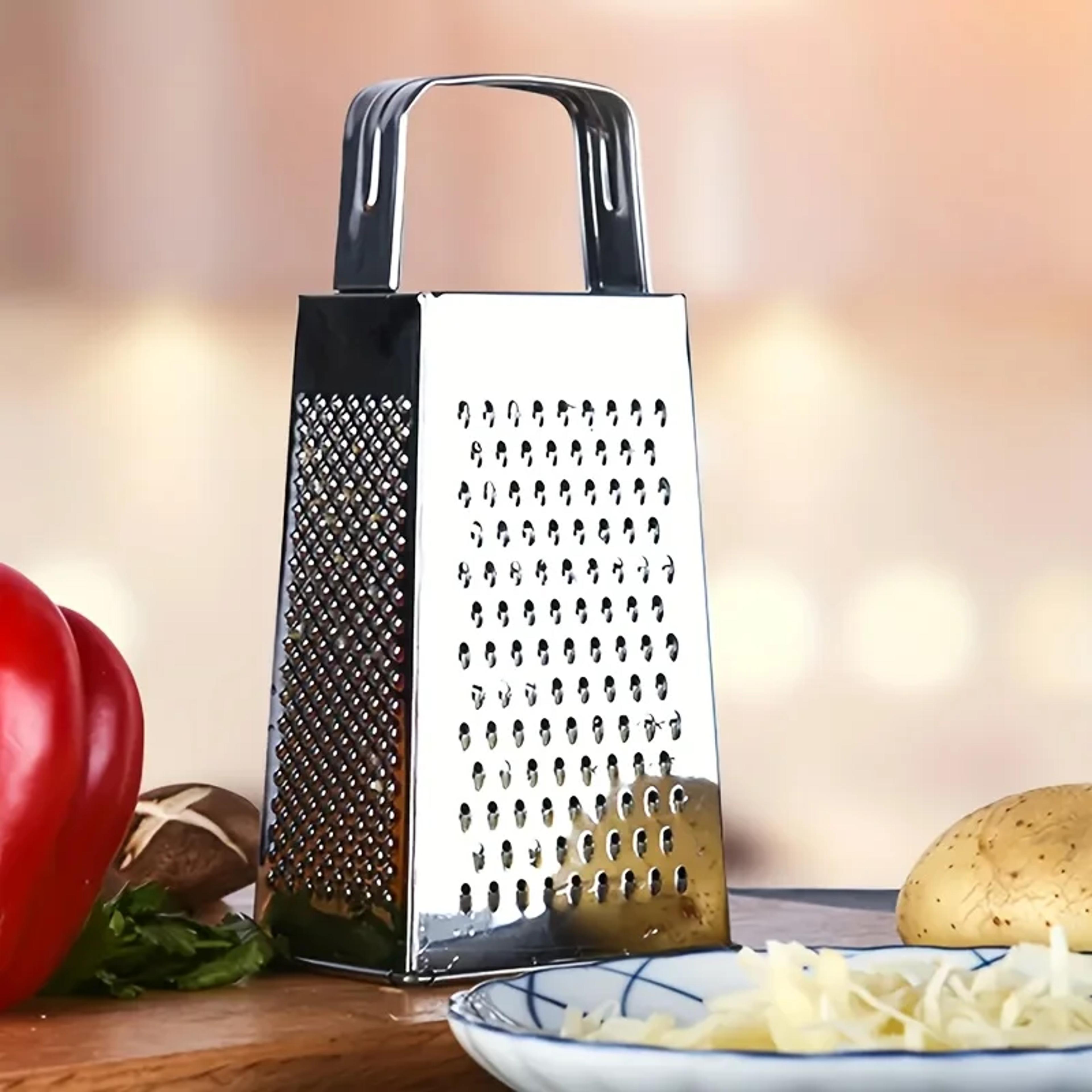 stainless steel box grater sided cheese & vegetable grater