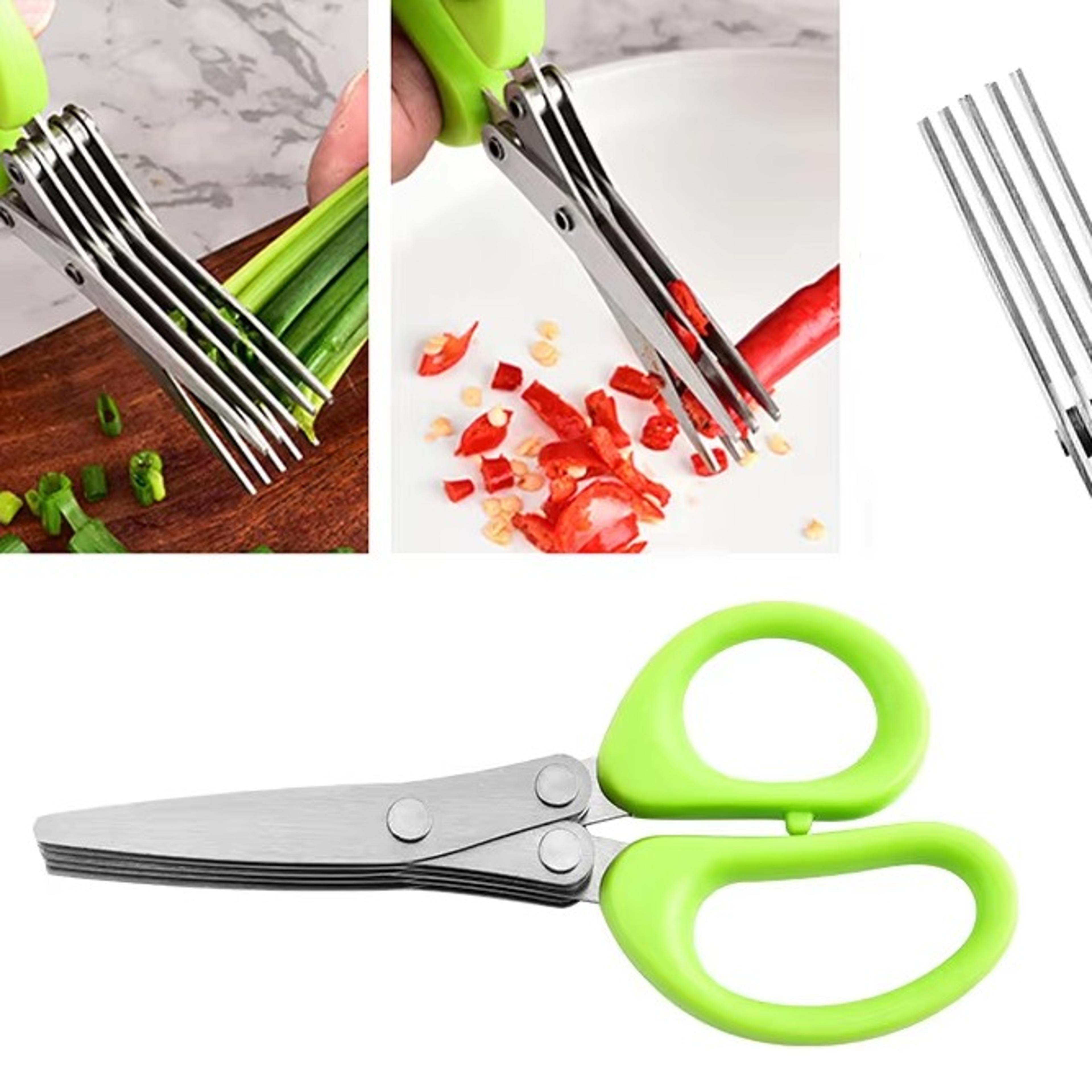 blade herb scissors stainless steel kitchen scallion cutter