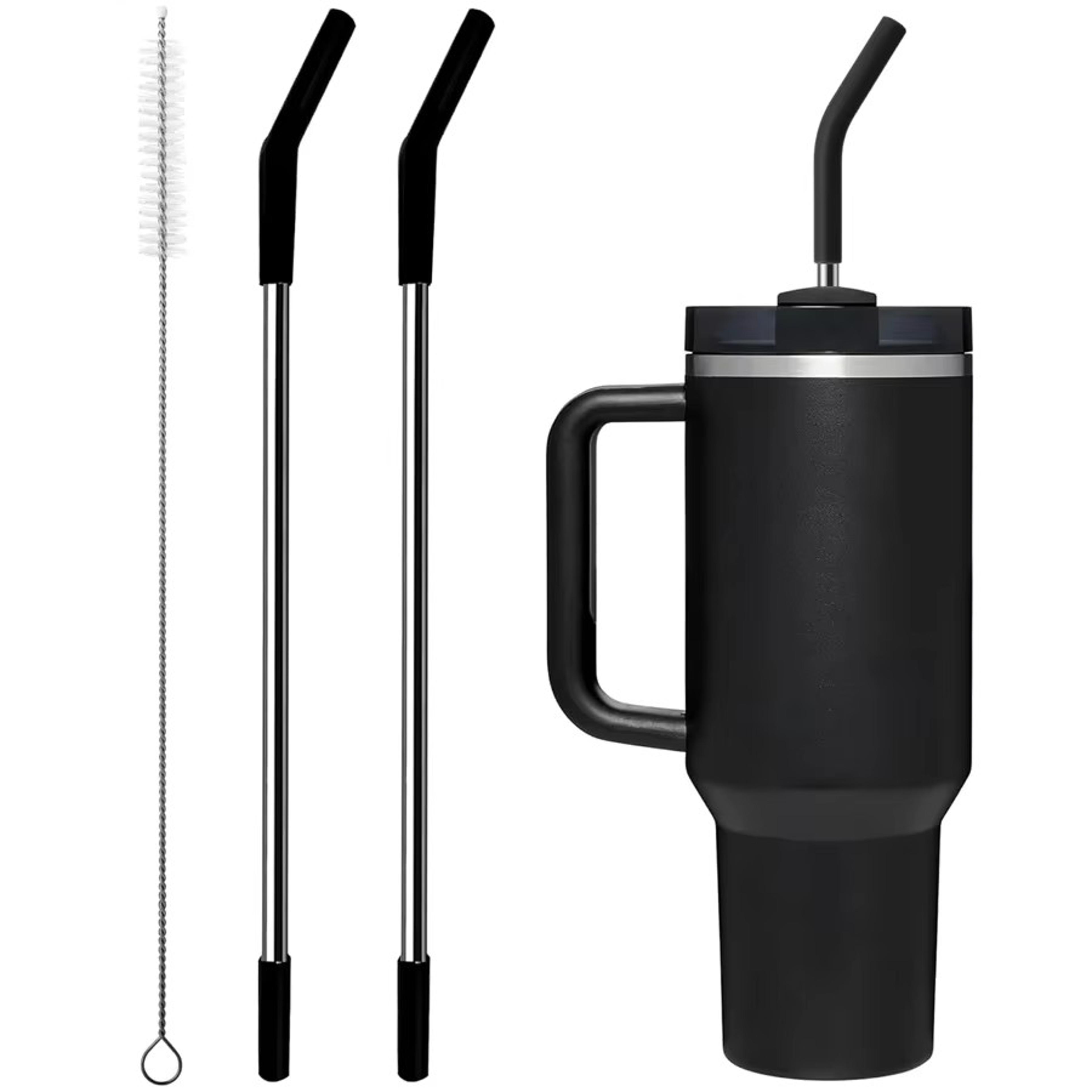 stainless steel replacement straws with silicone tips for stanley and tumblers