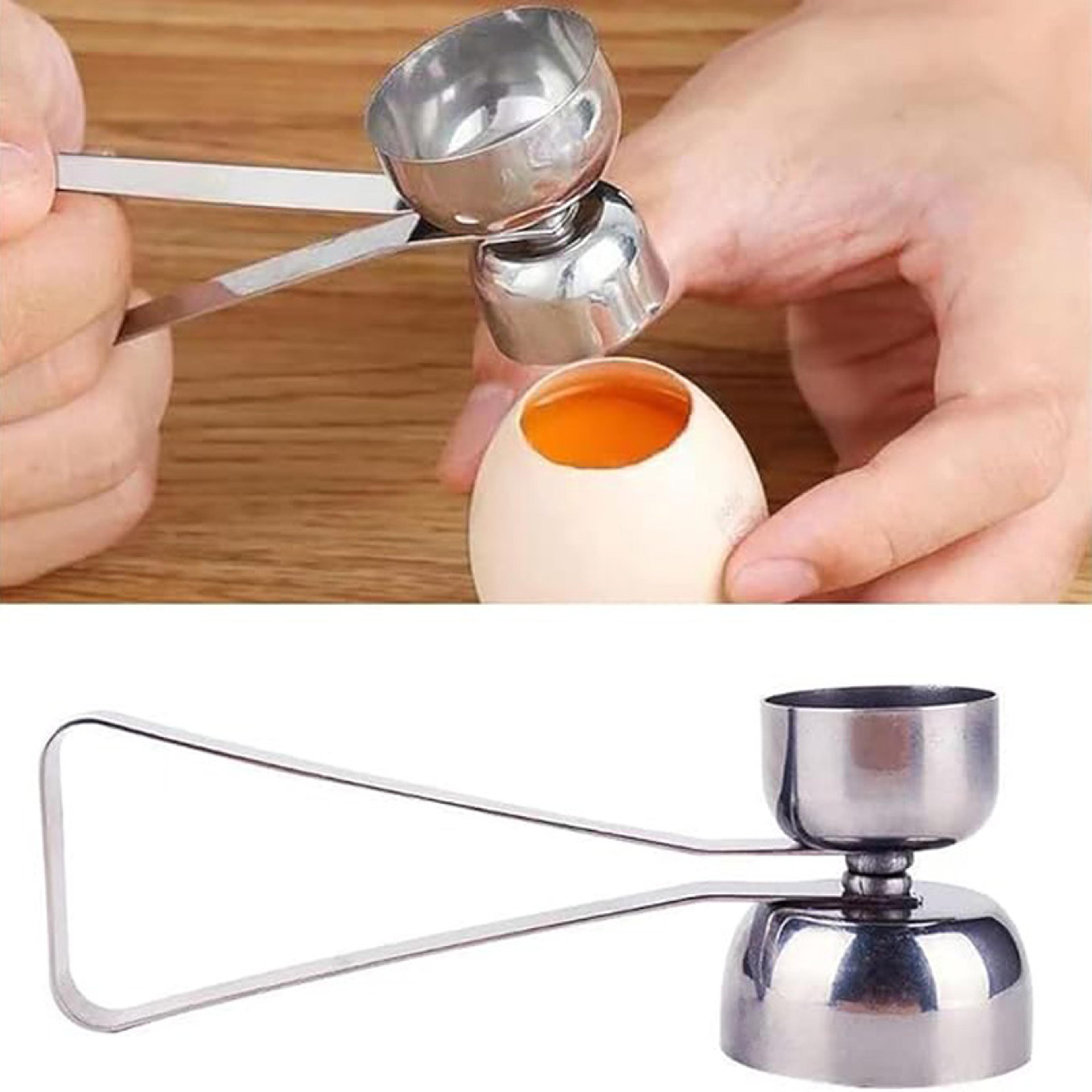 double headed eggshell cutter and bottle opener metal egg opening tool