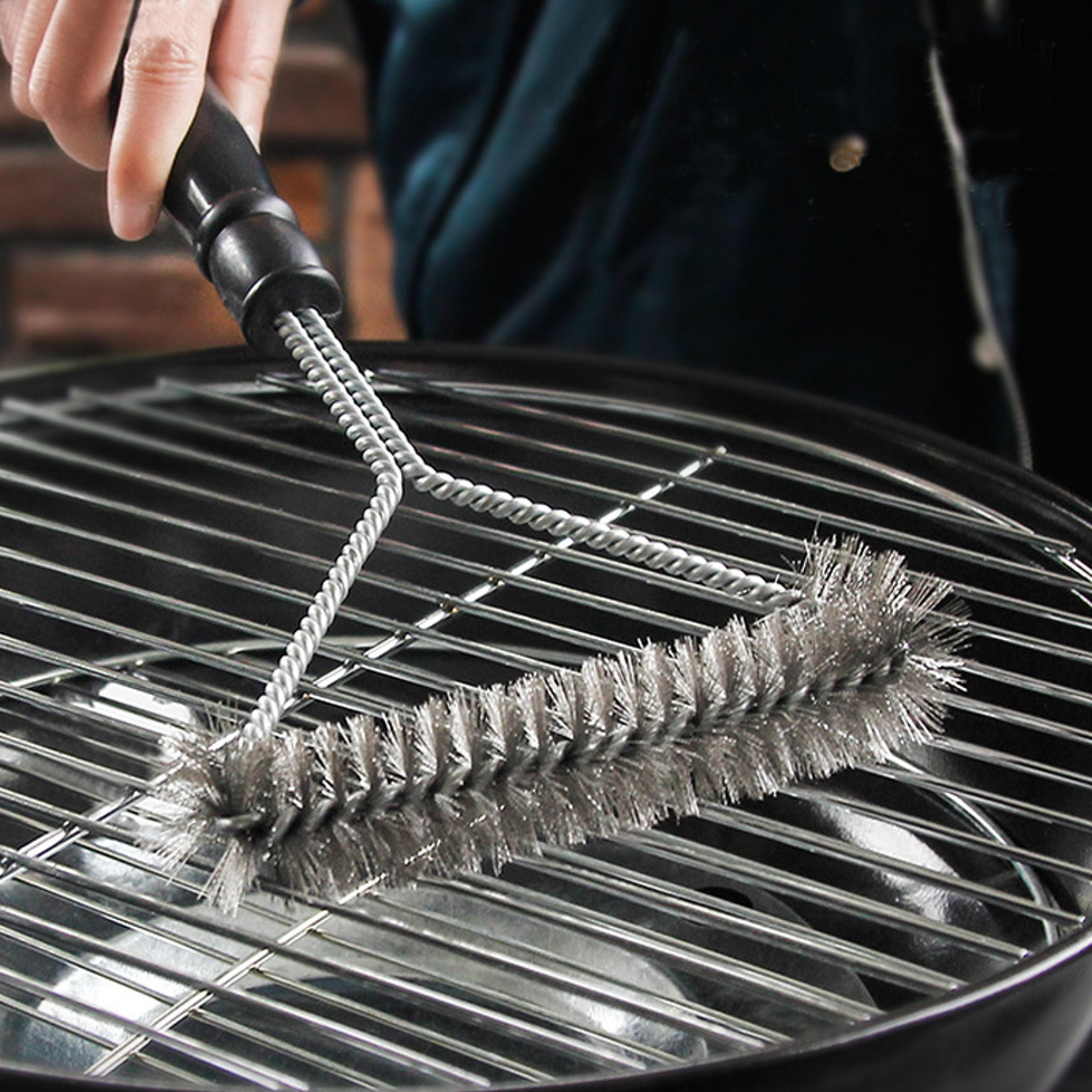stainless steel bbq grill cleaning brush for fast grease and grate cleaning