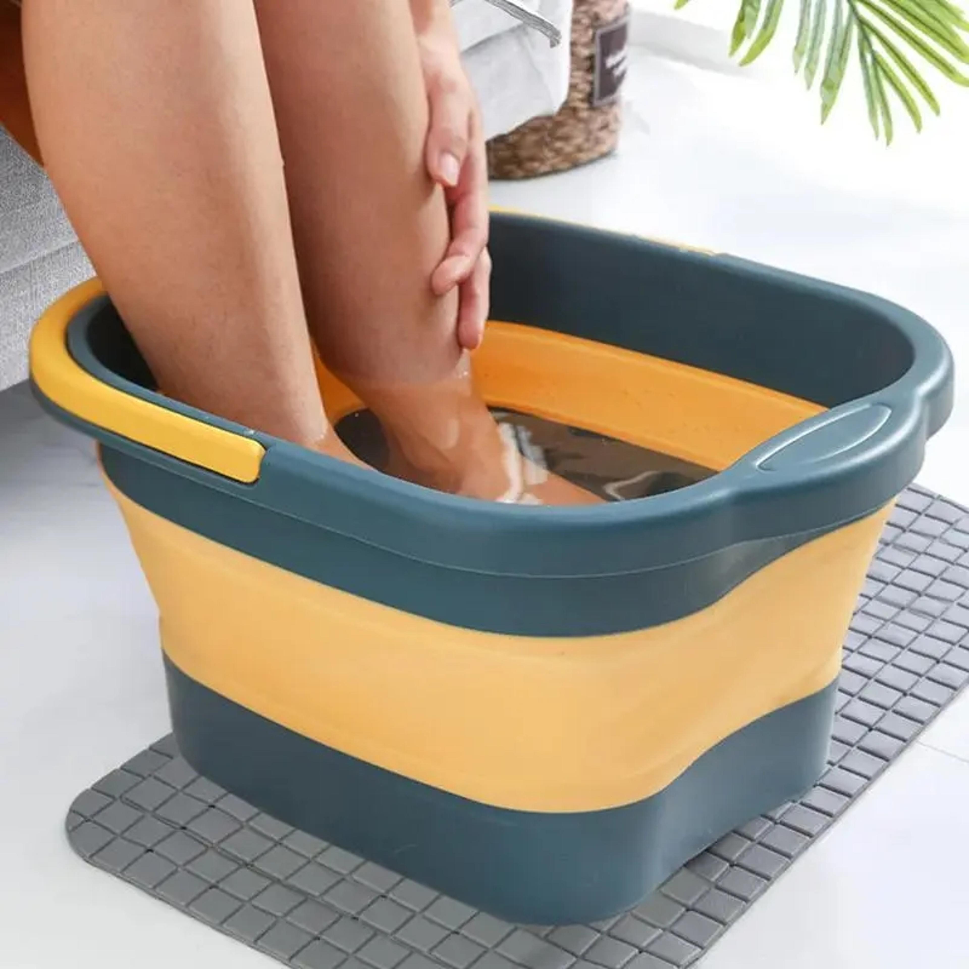 foldable foot spa basin portable pedicure tub and collapsible bucket